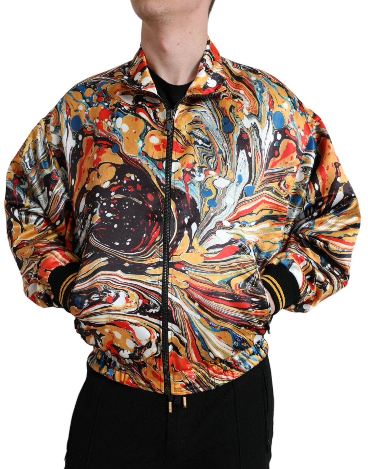 Dolce & Gabbana Colorful Abstract Bomber Jacket - Arichezz.store