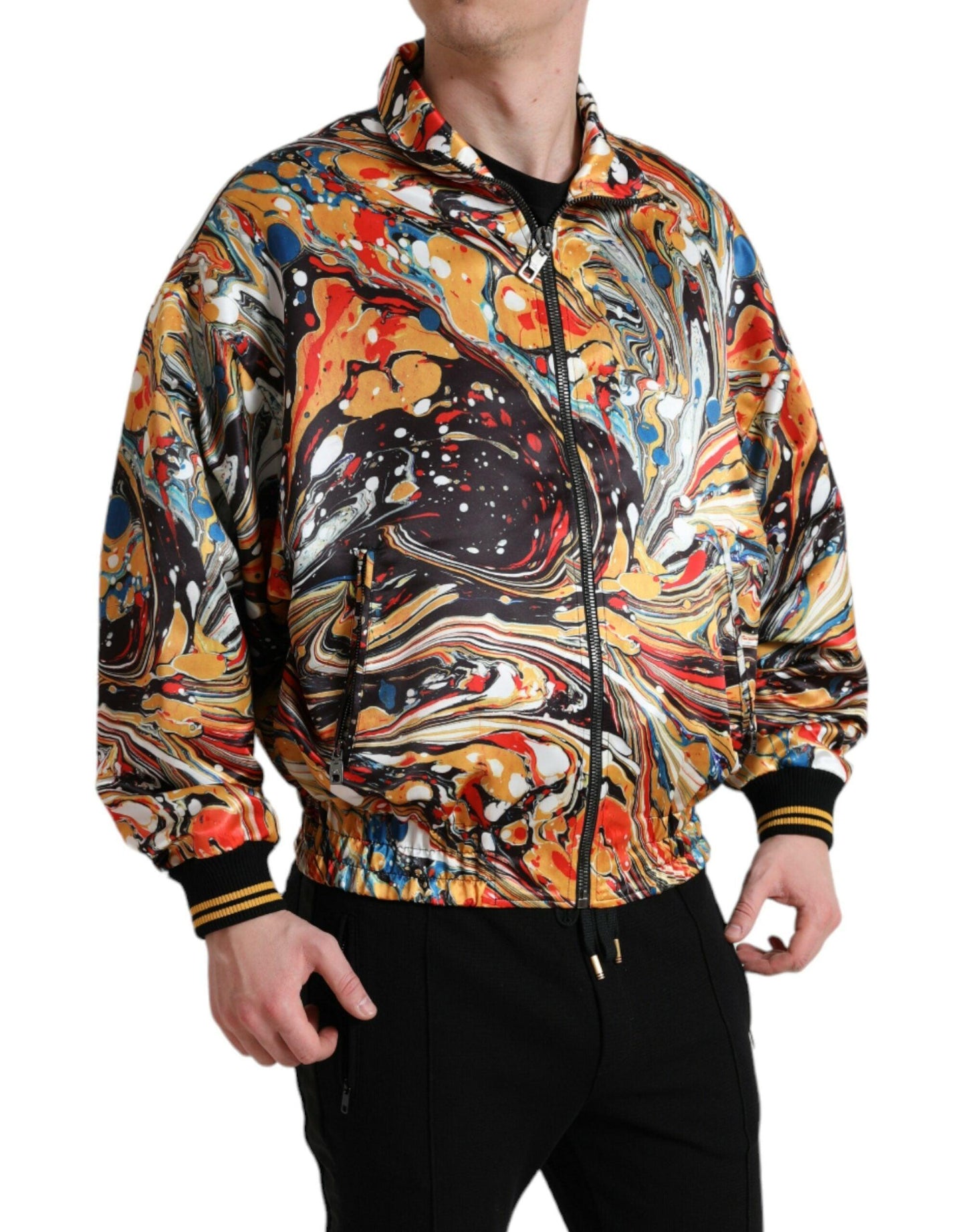 Dolce & Gabbana Colorful Abstract Bomber Jacket - Arichezz.store