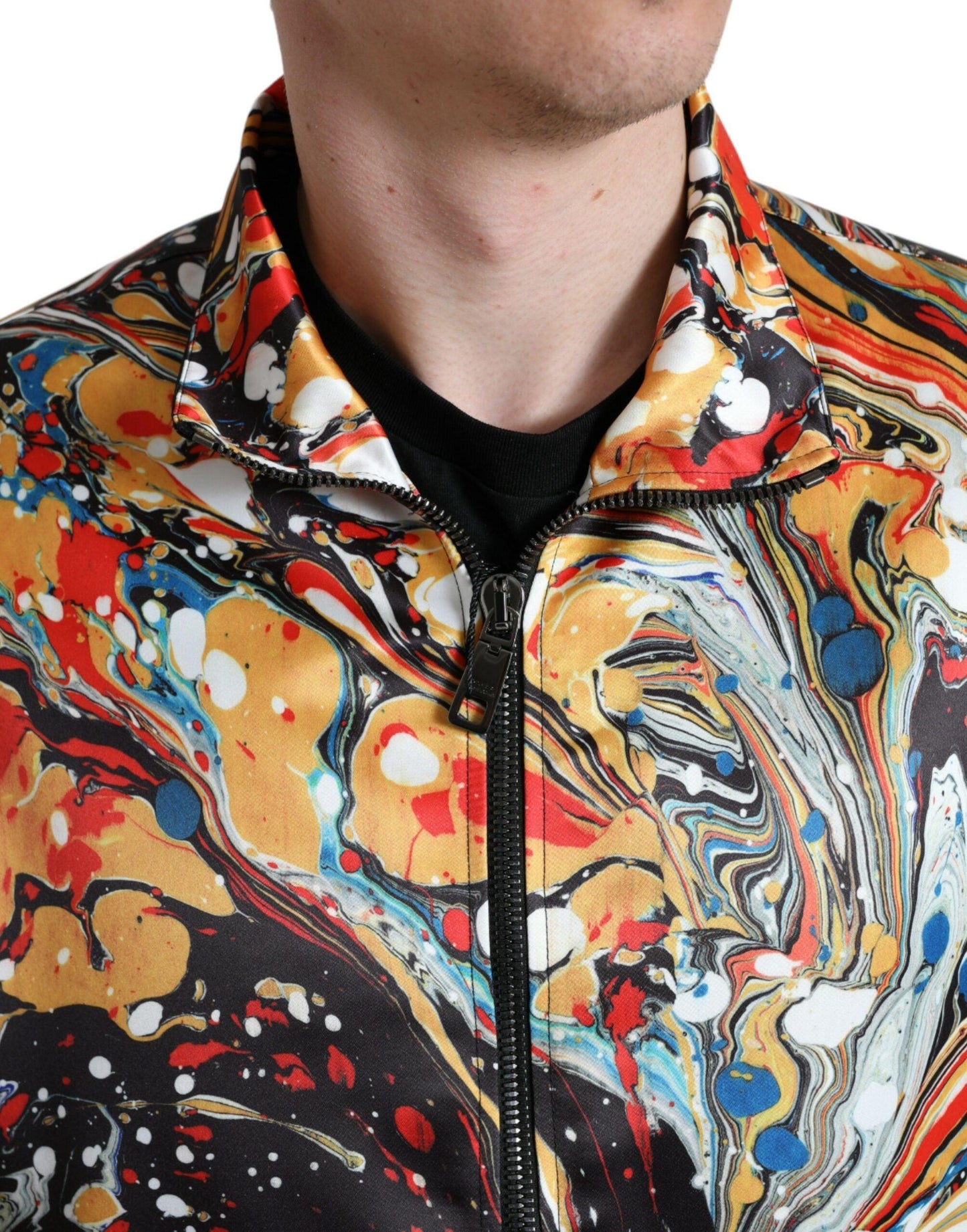 Dolce & Gabbana Colorful Abstract Bomber Jacket - Arichezz.store