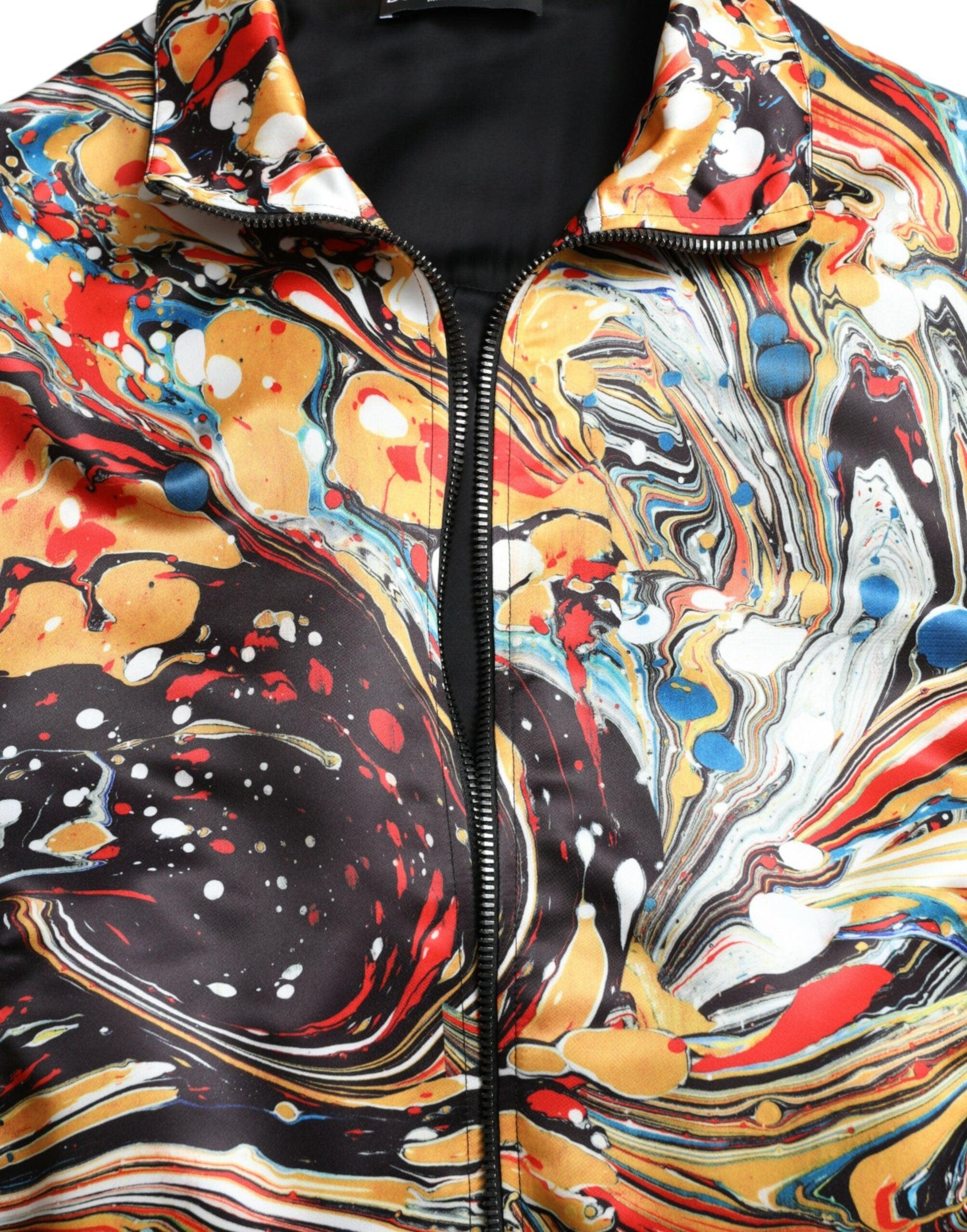 Dolce & Gabbana Colorful Abstract Bomber Jacket - Arichezz.store