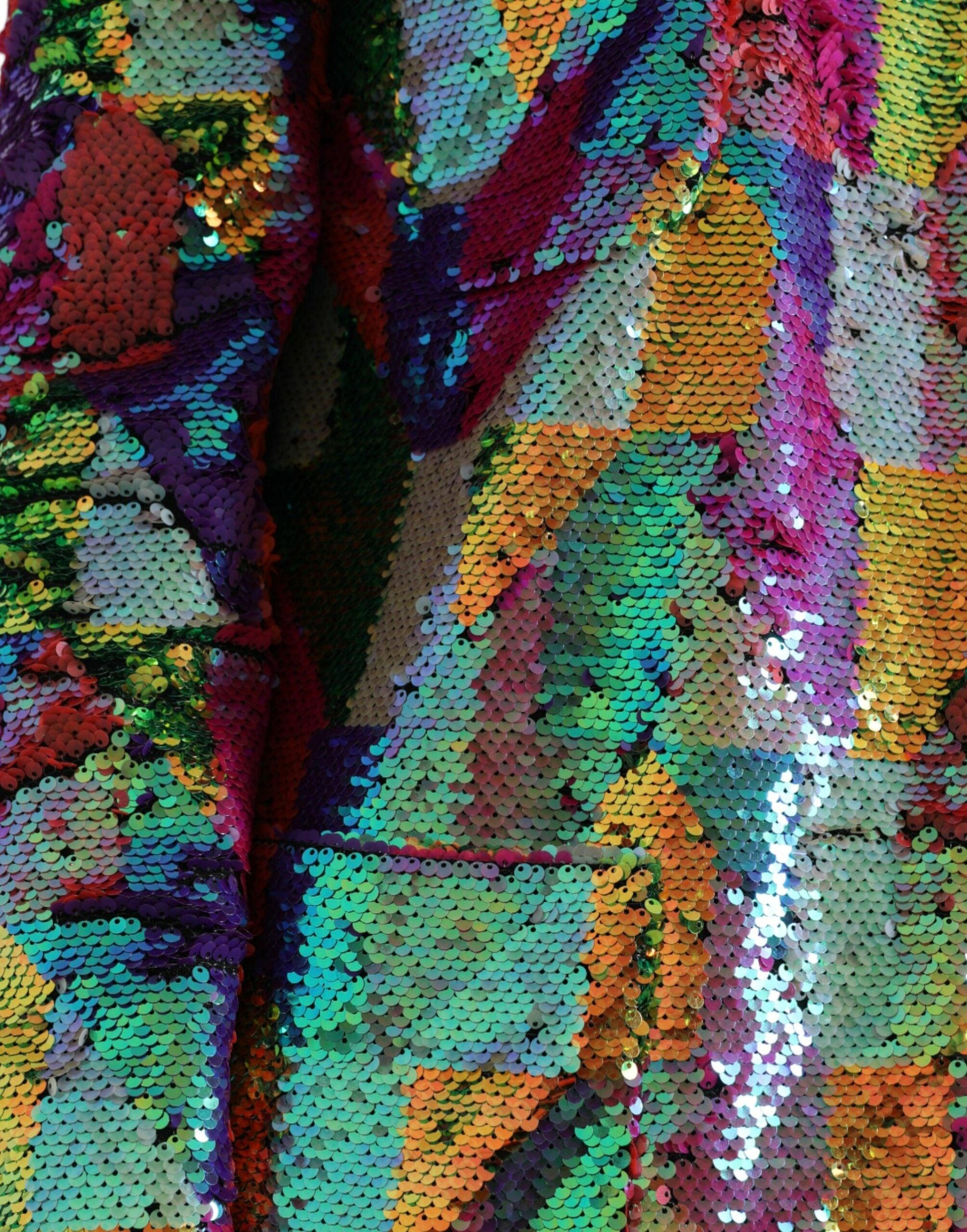 Dolce & Gabbana Multicolor Sequined Long Jacket - Arichezz.store