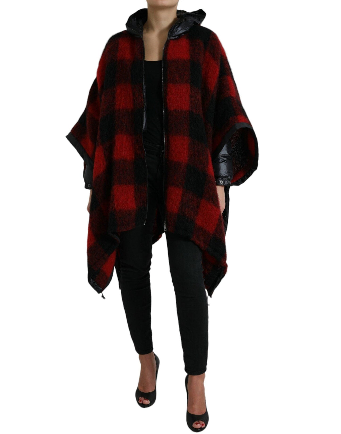 Dolce & Gabbana Buffalo Check Poncho Jacket - Arichezz.store