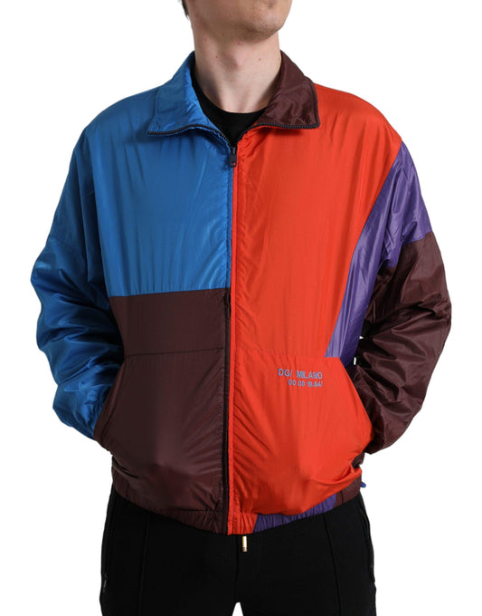 Dolce & Gabbana Multicolor Techno Fabric Windbreaker Jacket - Arichezz.store