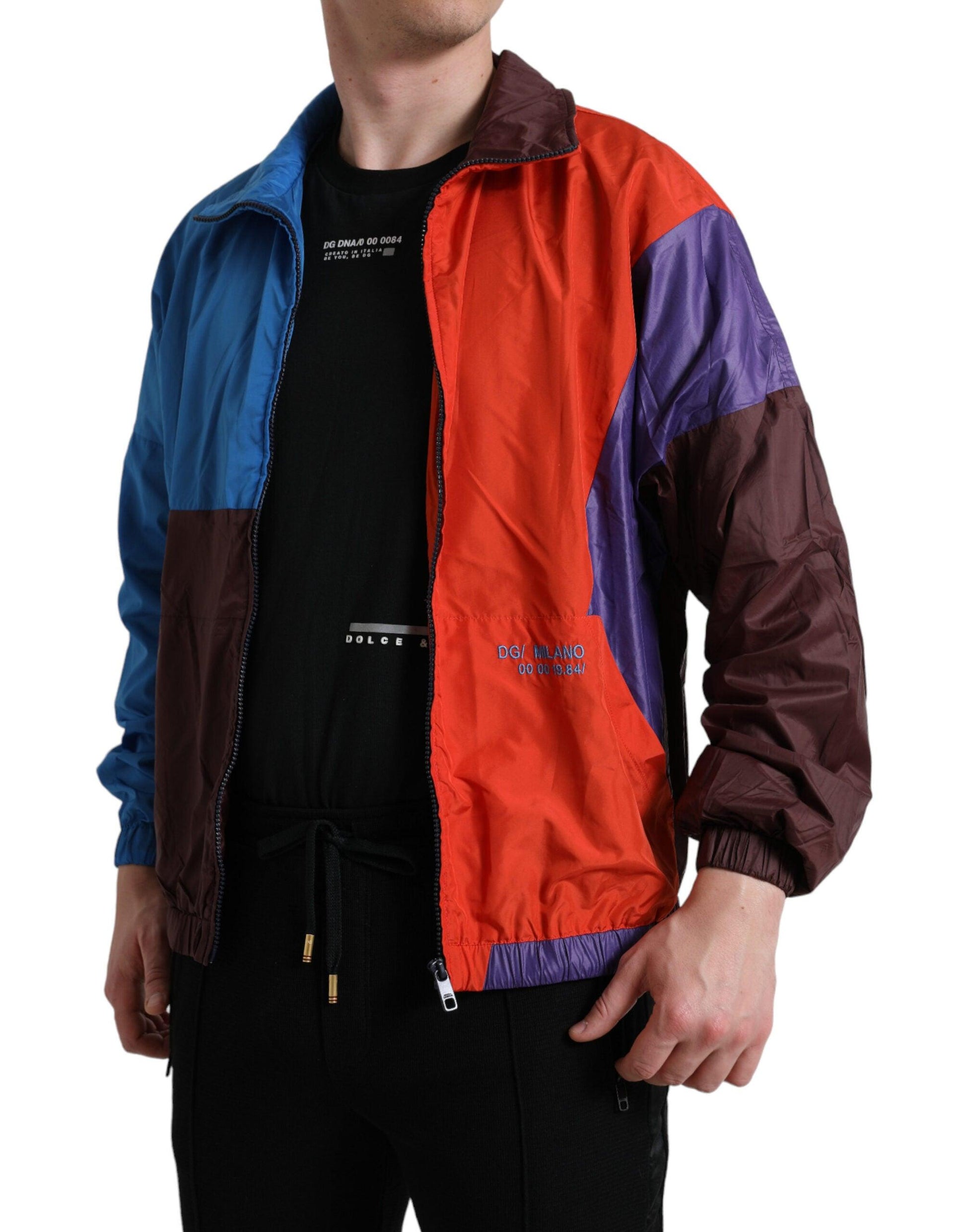 Dolce & Gabbana Multicolor Techno Fabric Windbreaker Jacket - Arichezz.store