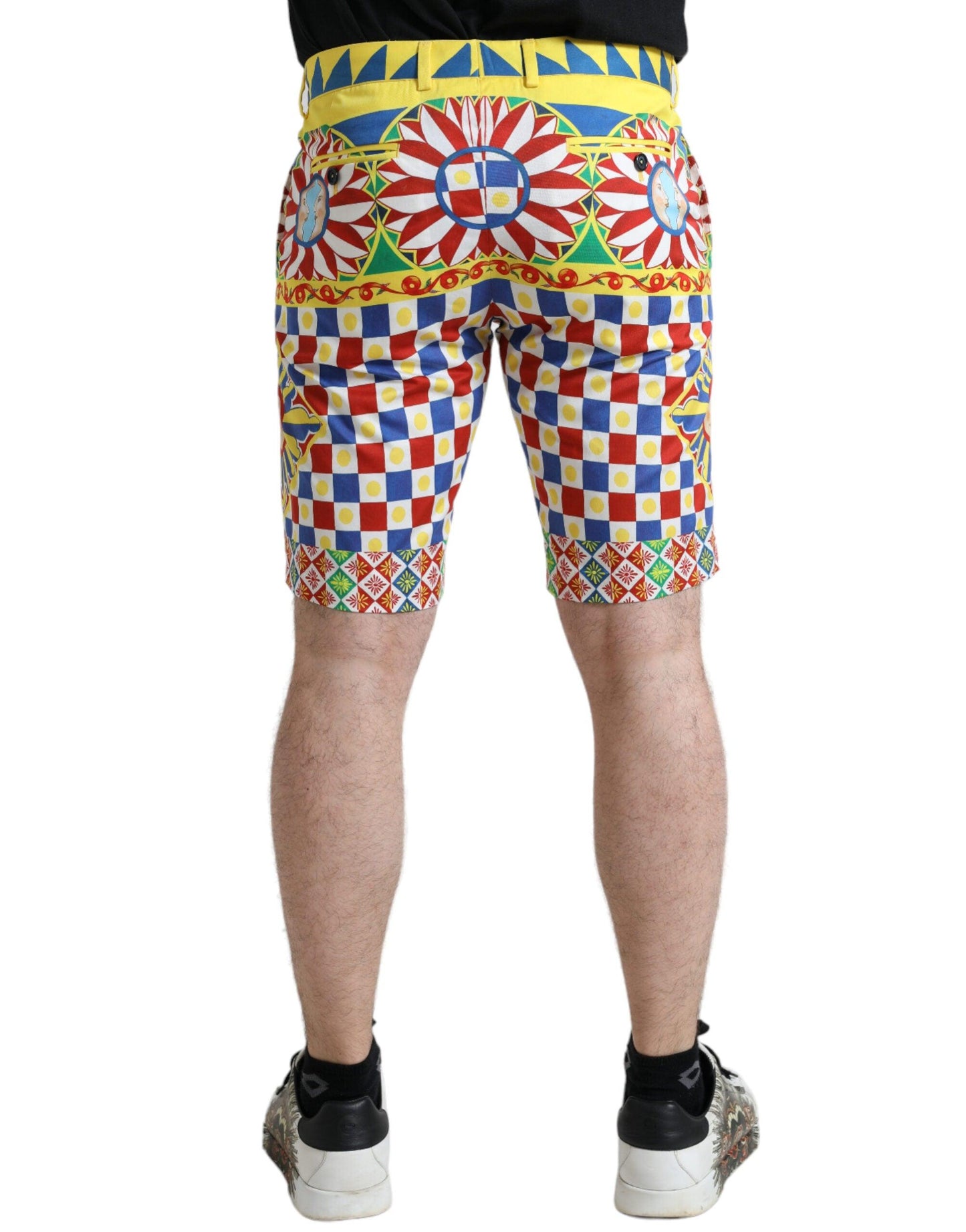 Dolce & Gabbana Multicolor Print Bermuda Shorts - Arichezz.store