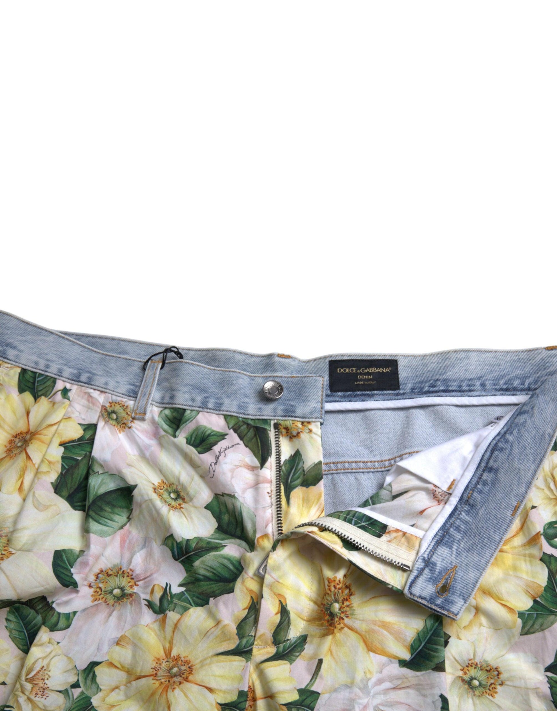 Dolce & Gabbana Multicolor Floral Cotton Bermuda Shorts - Arichezz.store