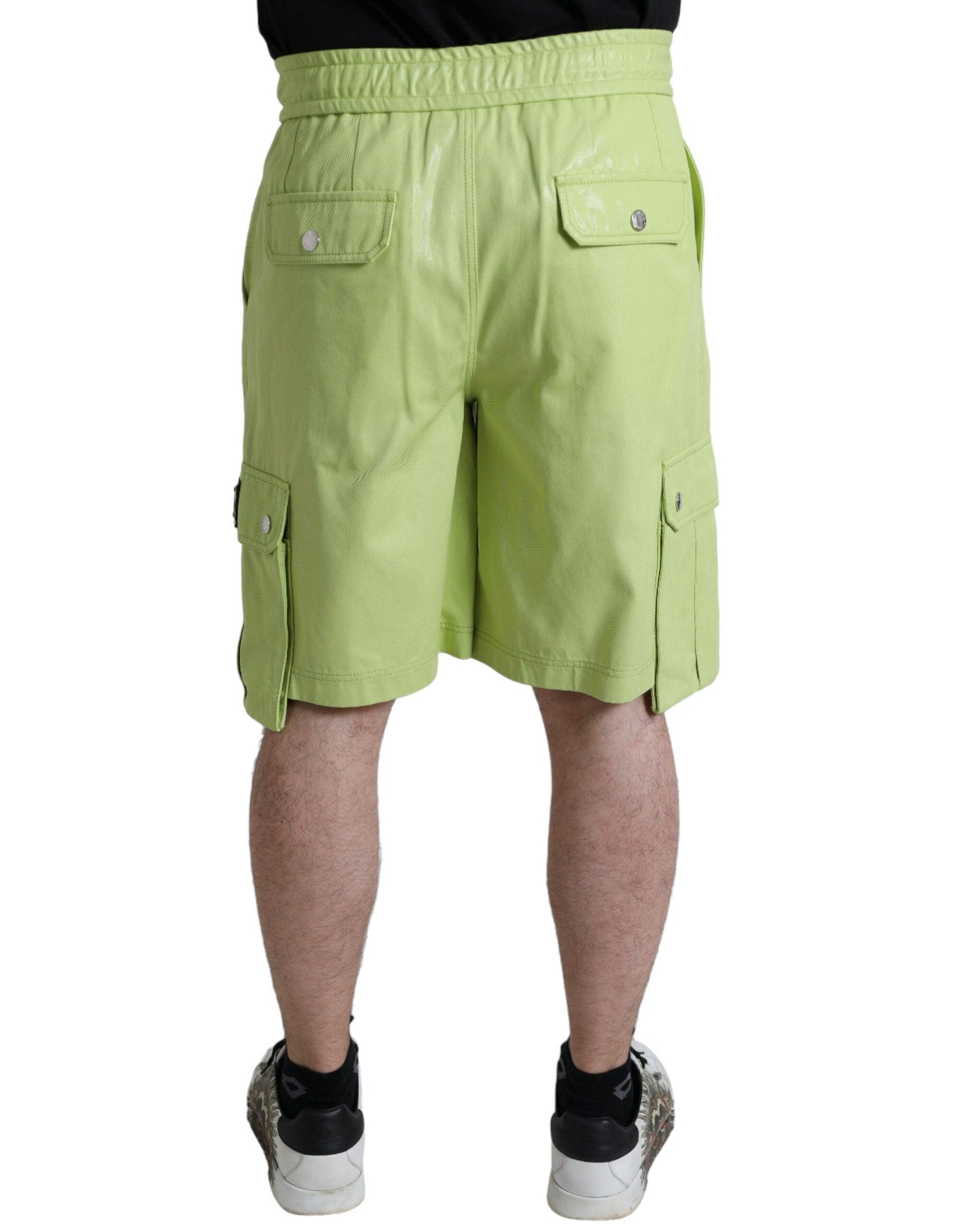 Dolce & Gabbana Chic Light Green Cotton Bermuda Shorts - Arichezz.store