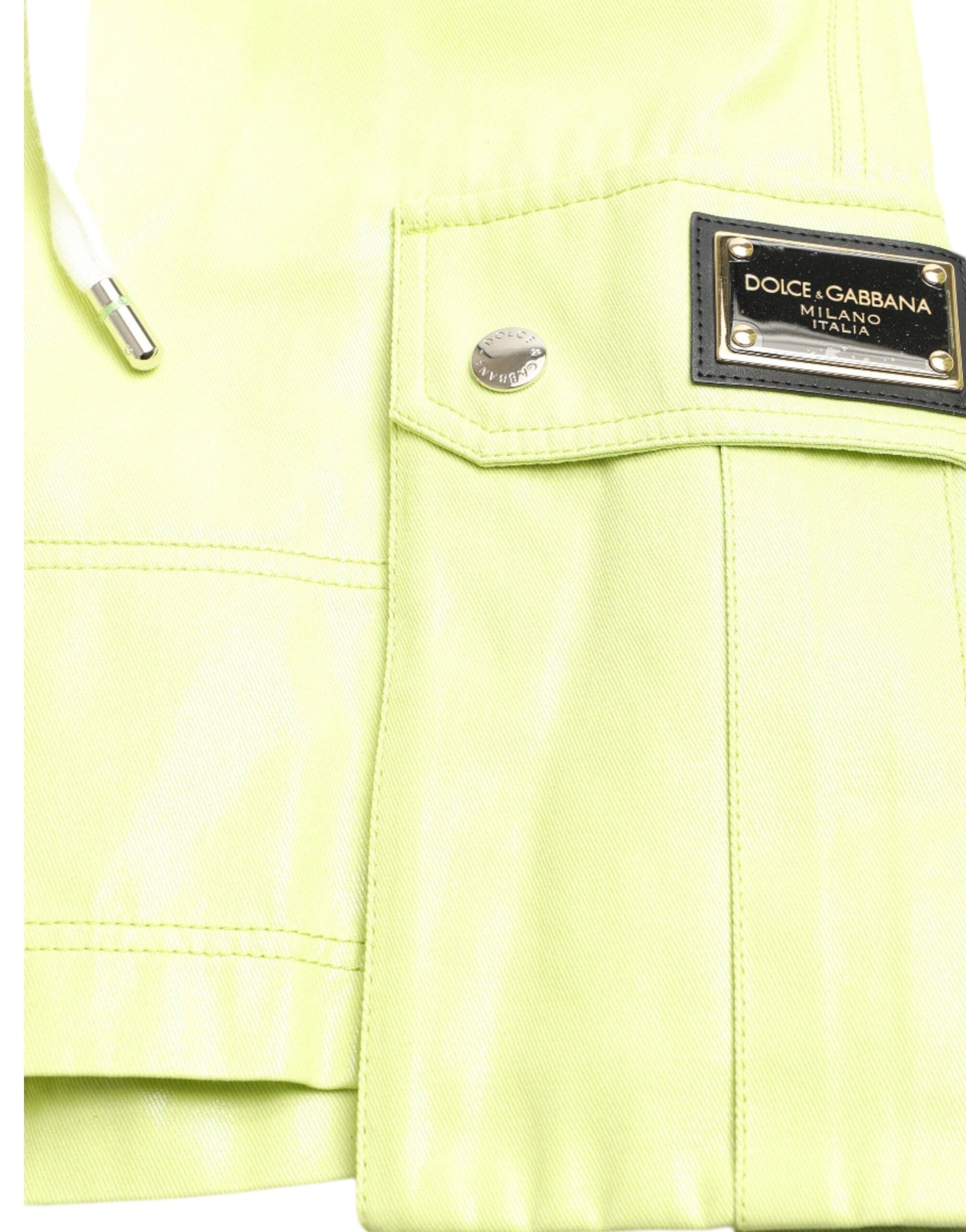 Dolce & Gabbana Chic Light Green Cotton Bermuda Shorts - Arichezz.store