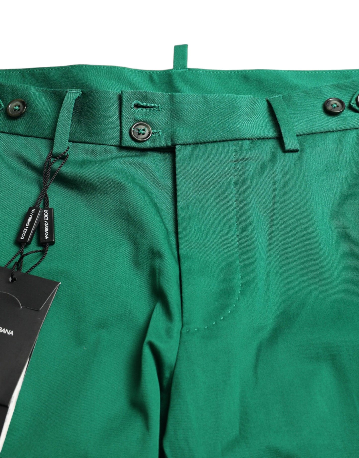 Dolce & Gabbana Elegant Deep Green Cotton Bermuda Shorts - Arichezz.store