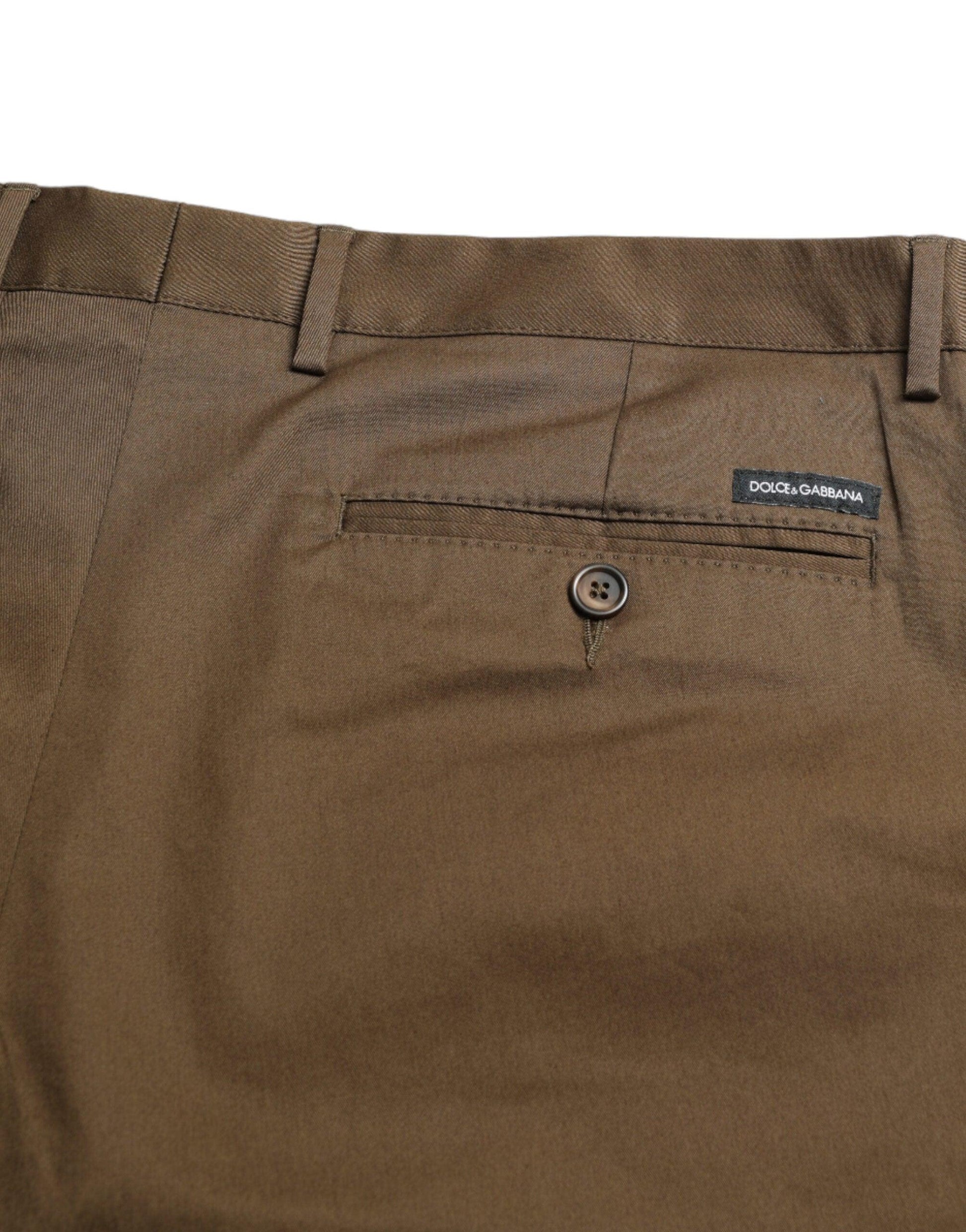 Dolce & Gabbana Chic Brown Bermuda Shorts with Logo Detail - Arichezz.store