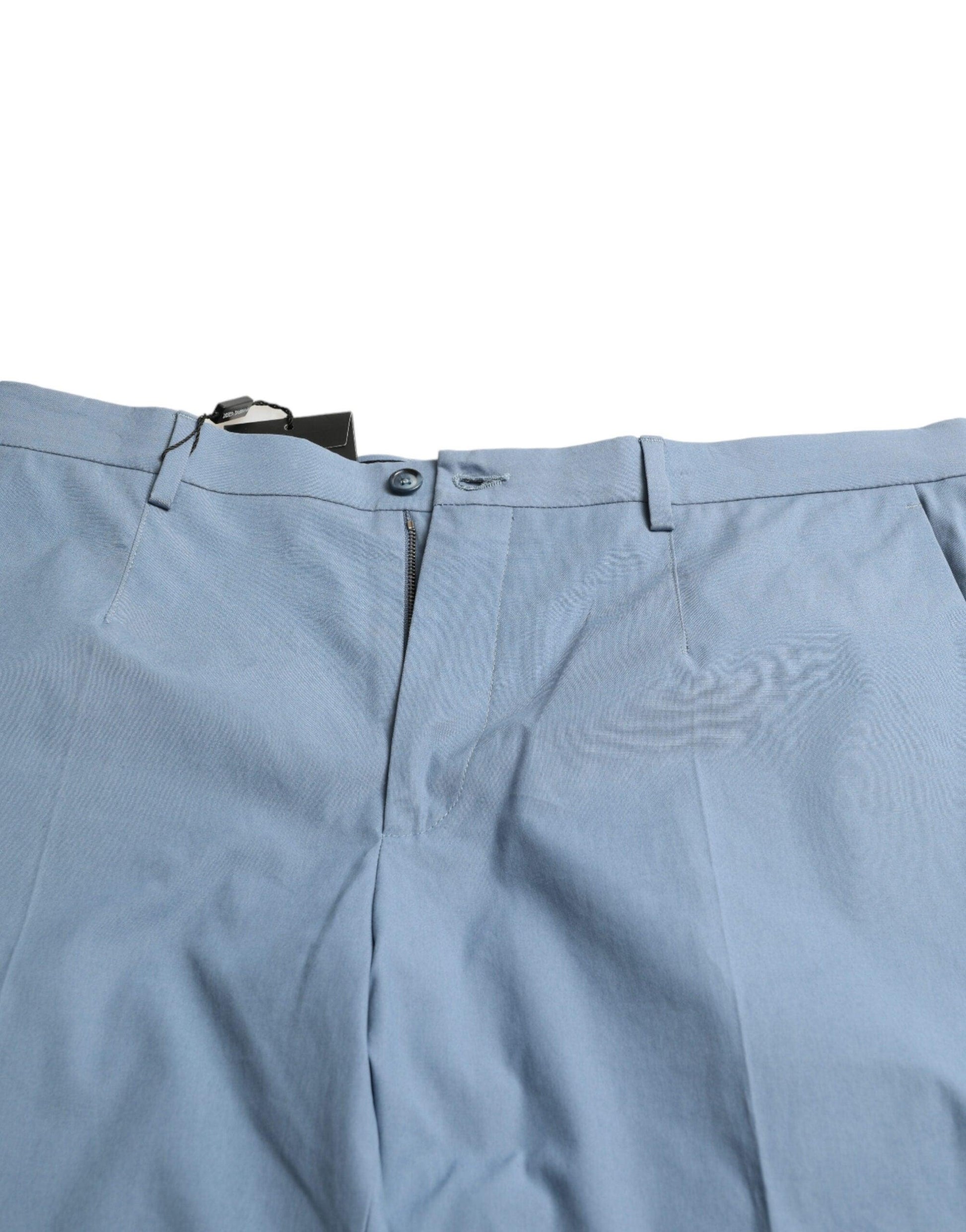 Dolce & Gabbana Sky Blue Cotton Bermuda Shorts - Arichezz.store