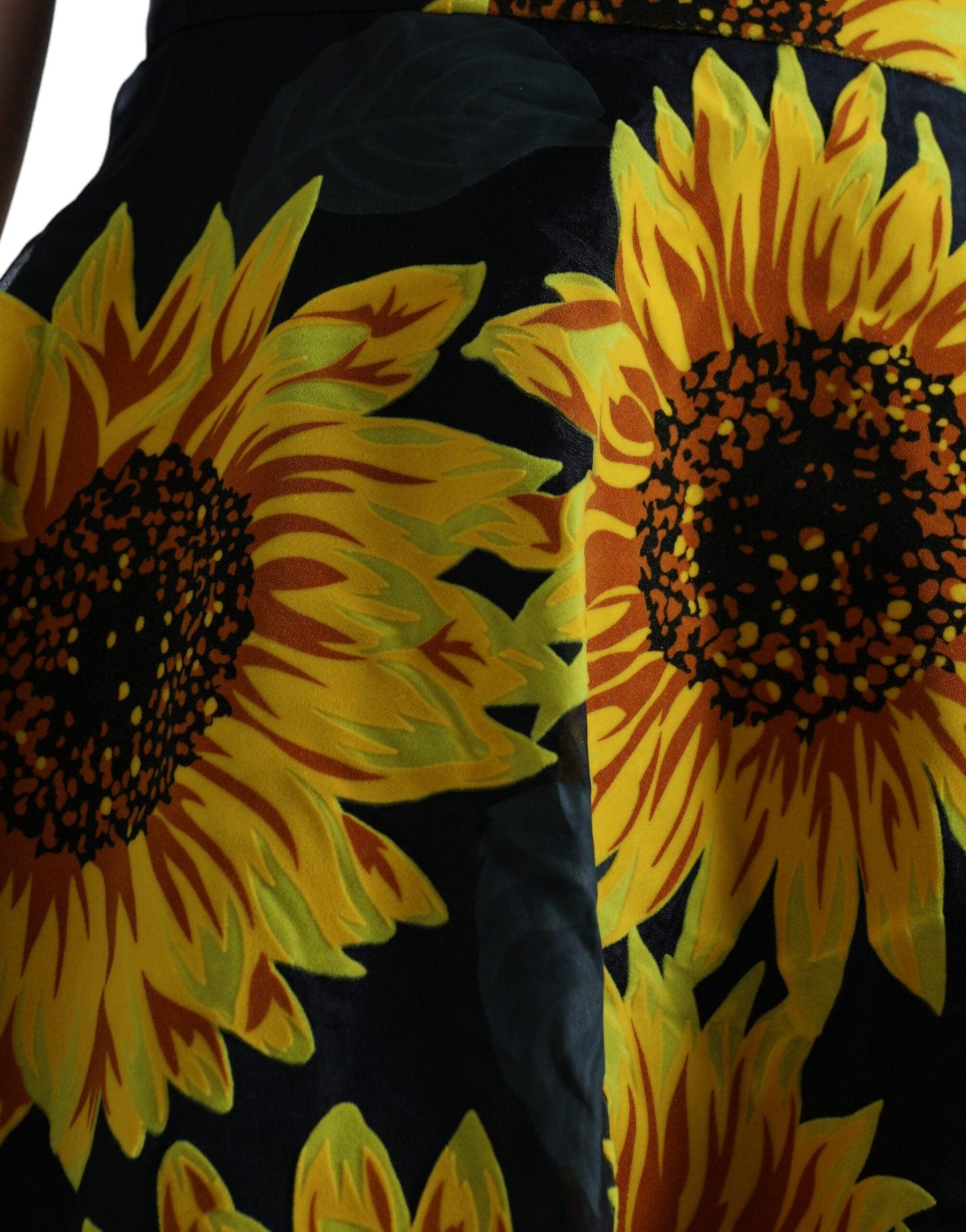 Dolce & Gabbana Summery Sunflower A-Line Midi Dress - Arichezz.store