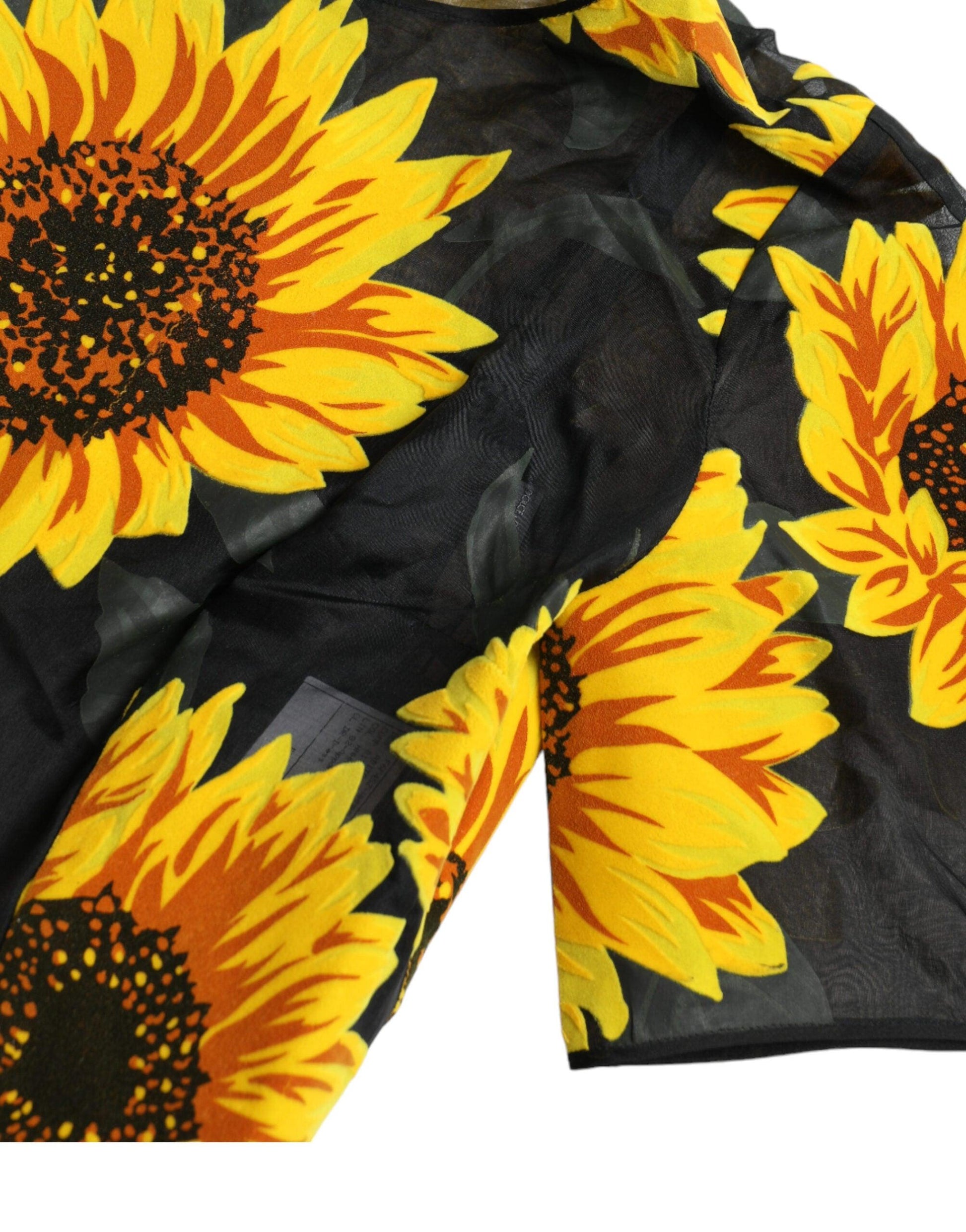 Dolce & Gabbana Summery Sunflower A-Line Midi Dress - Arichezz.store