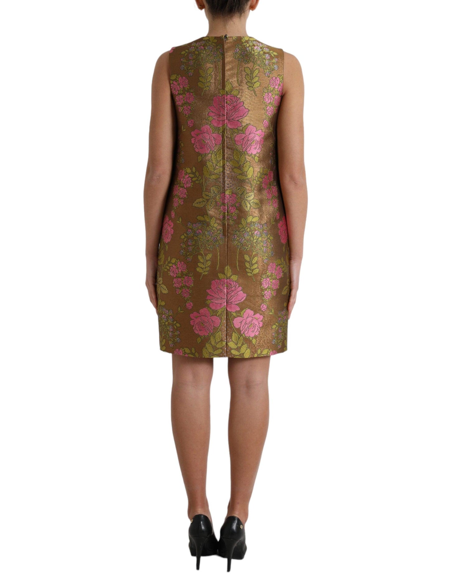 Dolce & Gabbana Elegant Floral Shift Sleeveless Mini Dress - Arichezz.store