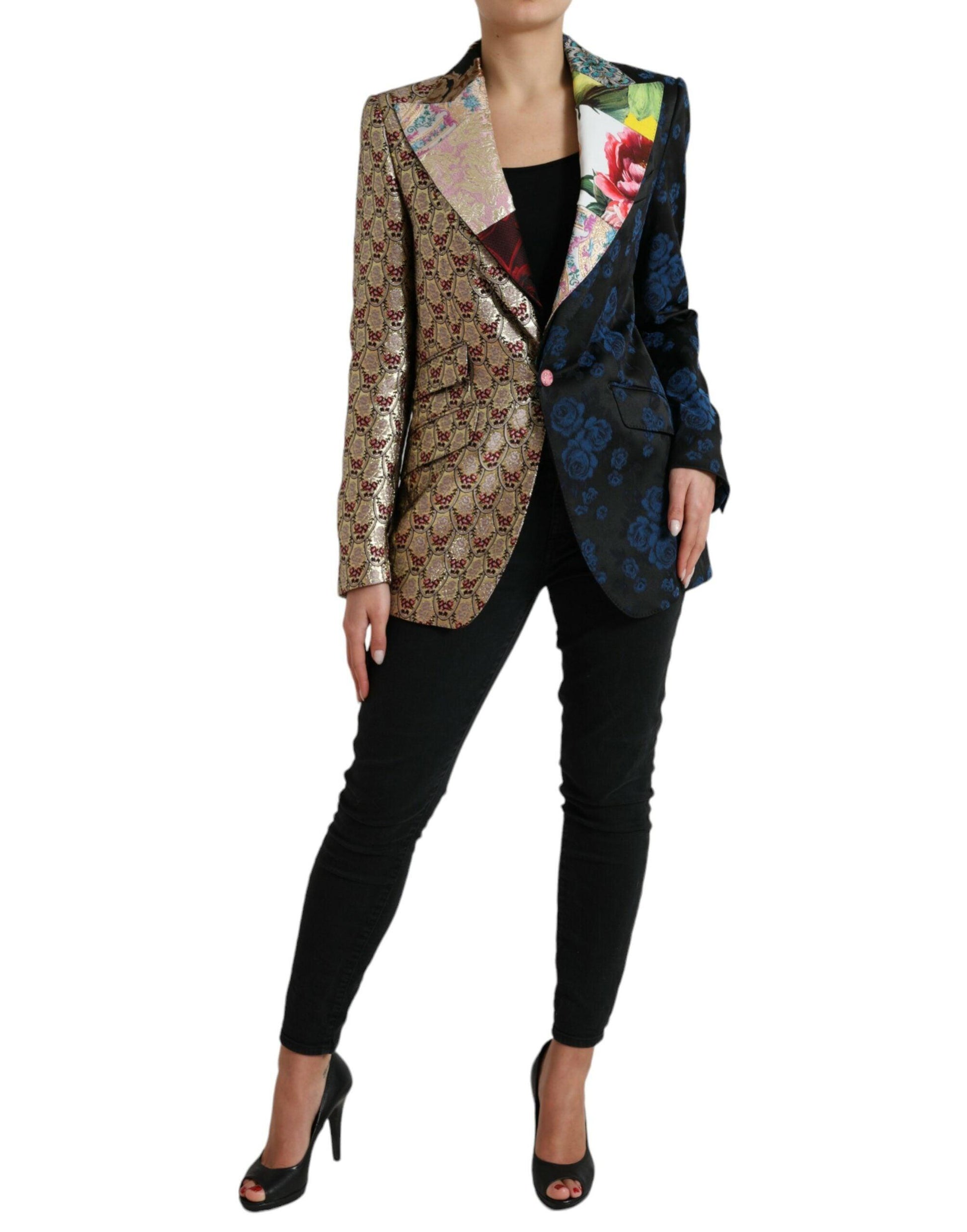 Dolce & Gabbana Multicolor Patchwork Blazer - Arichezz.store