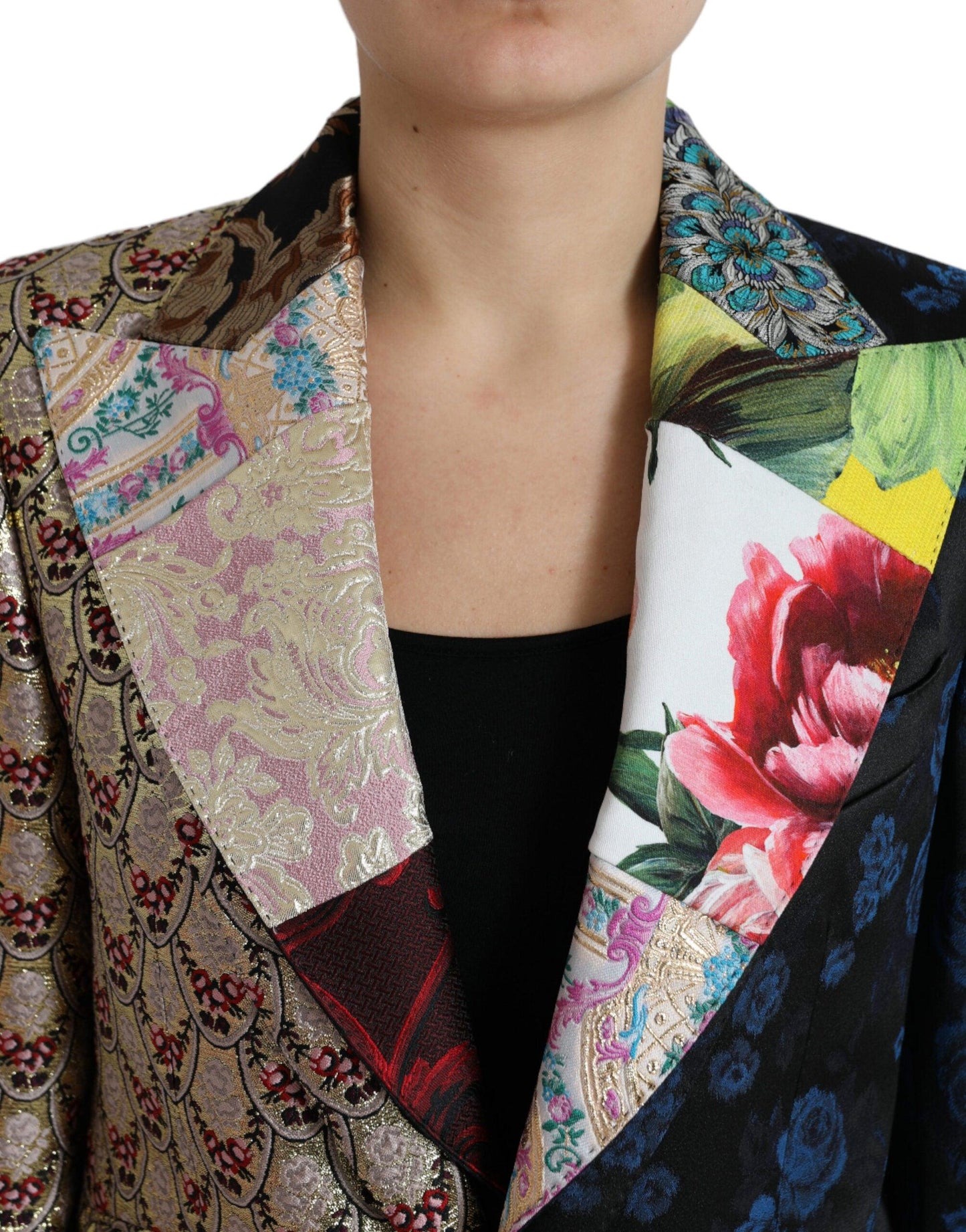 Dolce & Gabbana Multicolor Patchwork Blazer - Arichezz.store