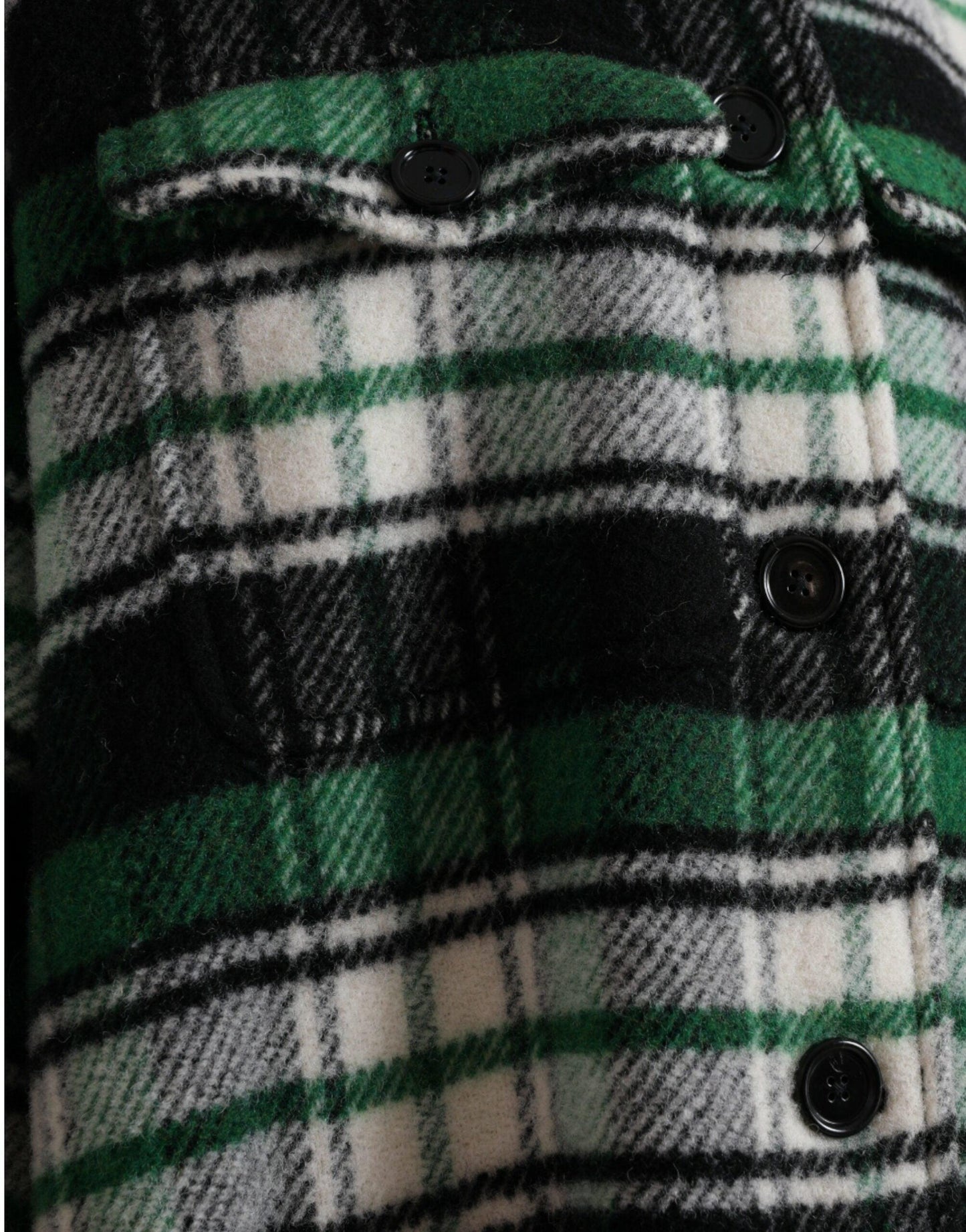 Dolce & Gabbana Elegant Green Plaid Long Coat - Arichezz.store