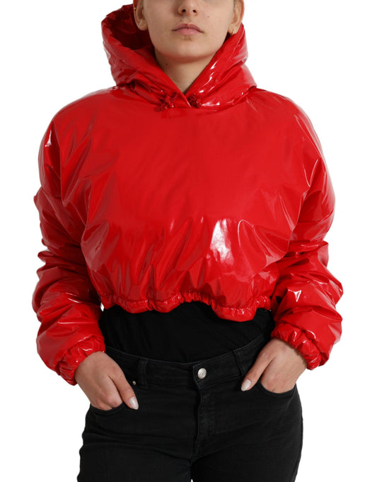 Dolce & Gabbana Shiny Red Cropped Jacket - Arichezz.store