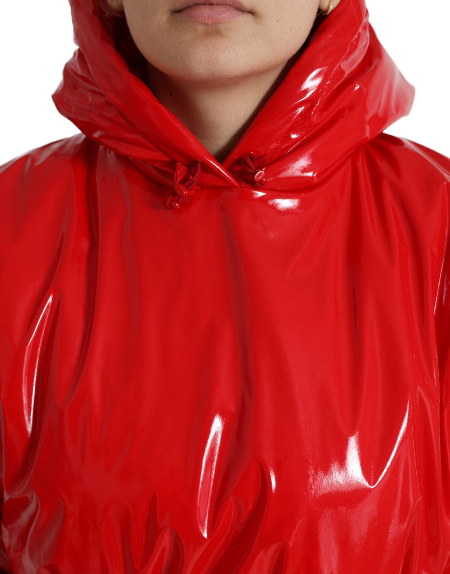 Dolce & Gabbana Shiny Red Cropped Jacket - Arichezz.store