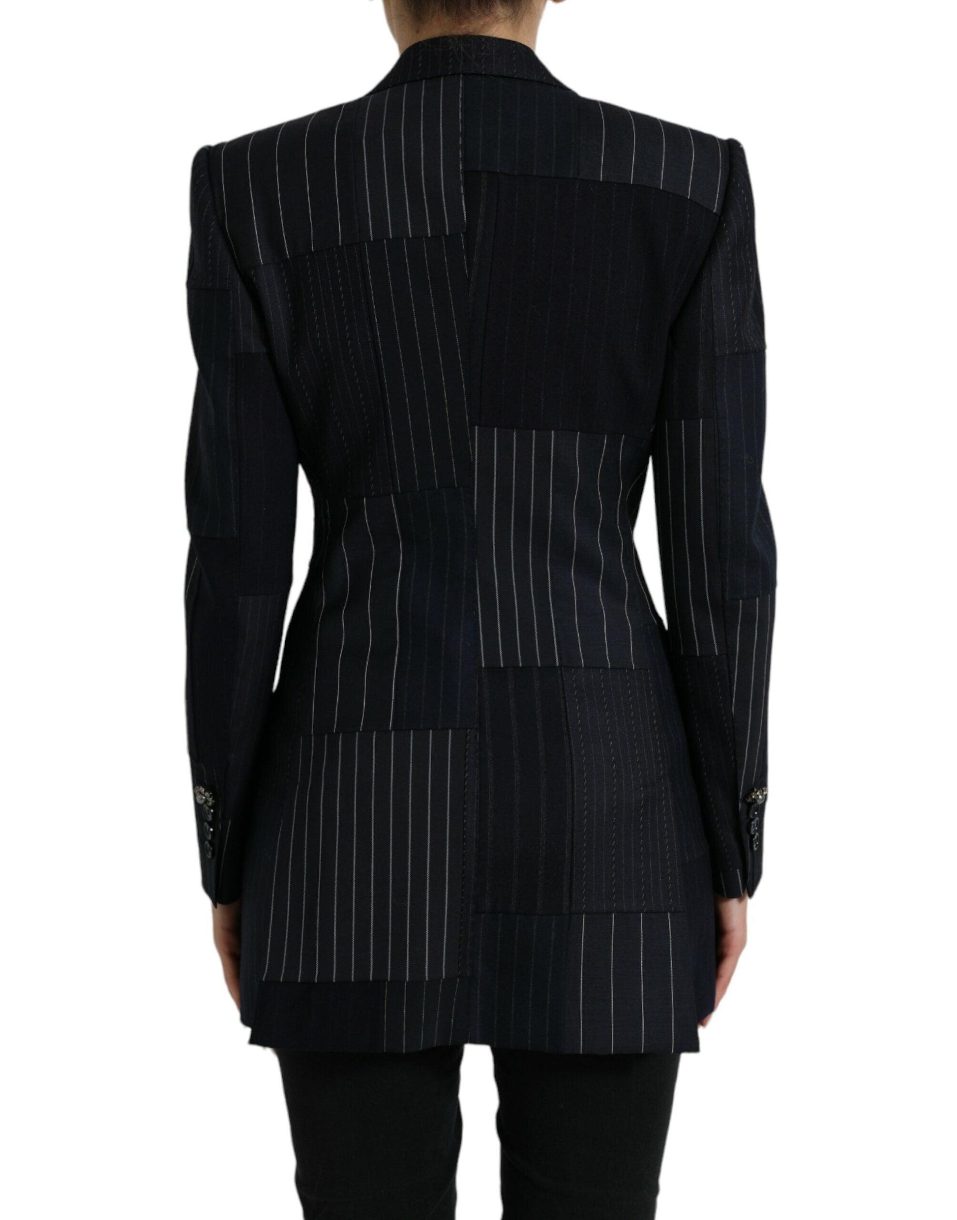 Dolce & Gabbana Elegant Striped Virgin Wool Blazer - Arichezz.store