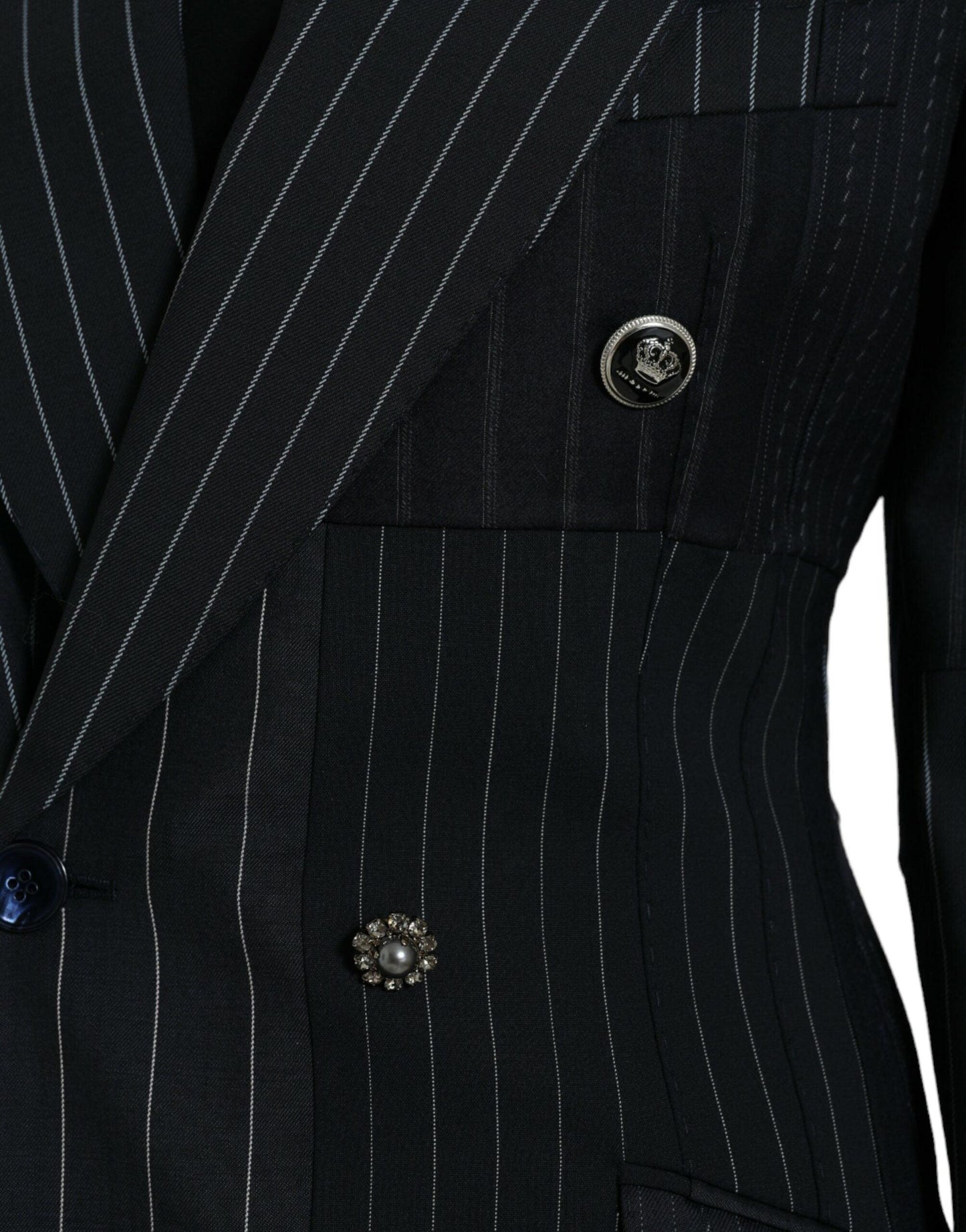 Dolce & Gabbana Elegant Striped Virgin Wool Blazer - Arichezz.store