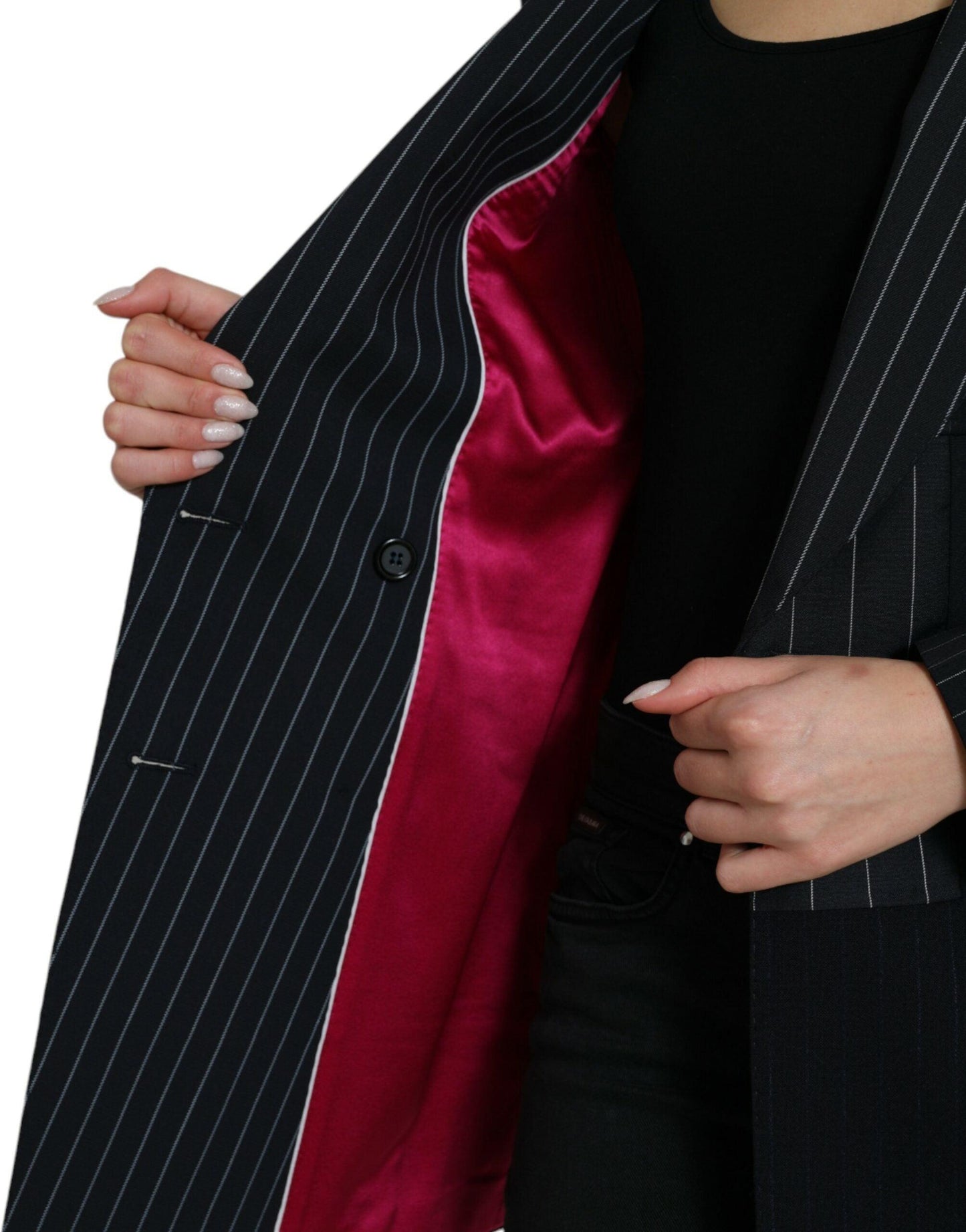 Dolce & Gabbana Elegant Striped Virgin Wool Blazer - Arichezz.store