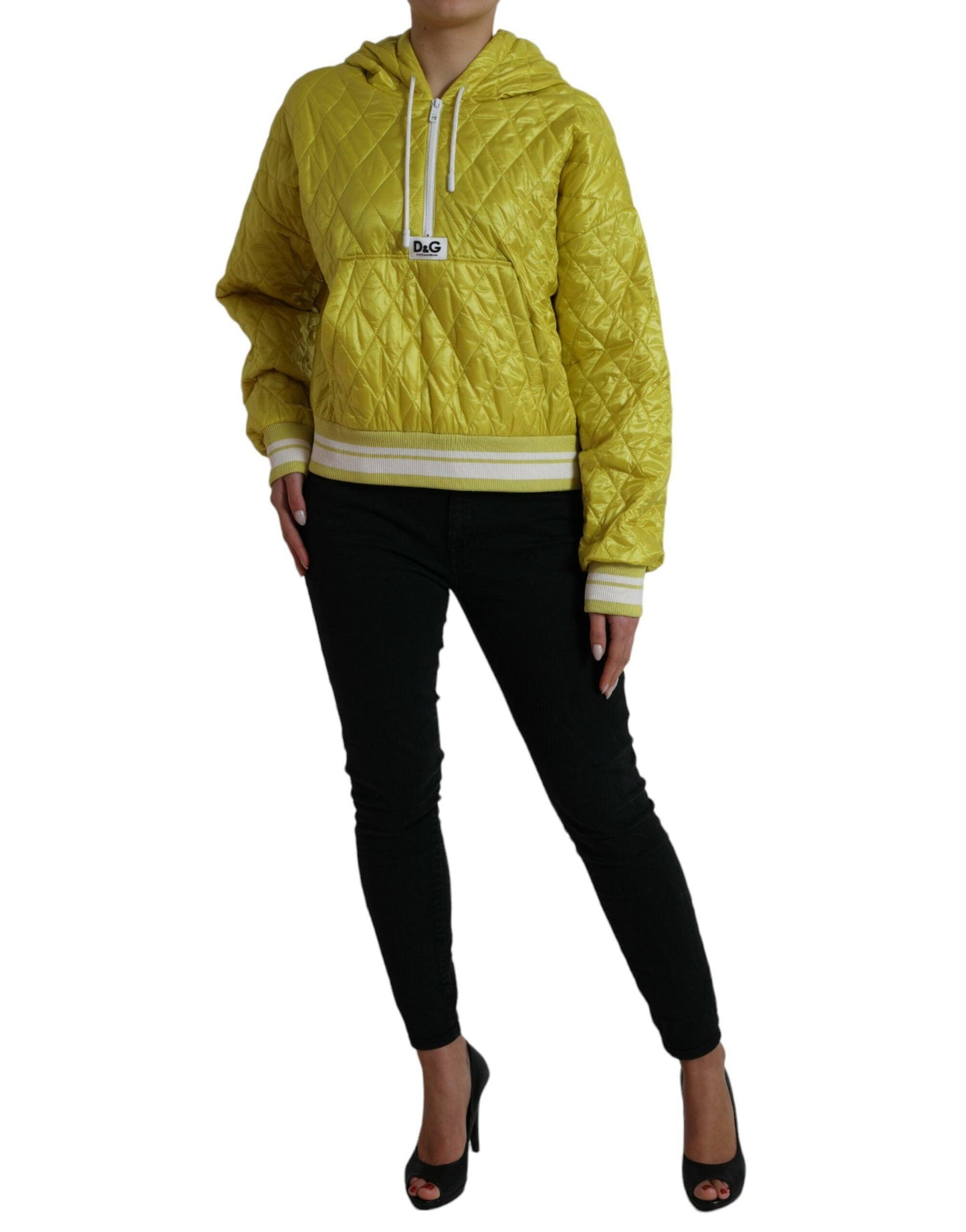 Dolce & Gabbana Radiant Yellow Hooded Jacket - Arichezz.store