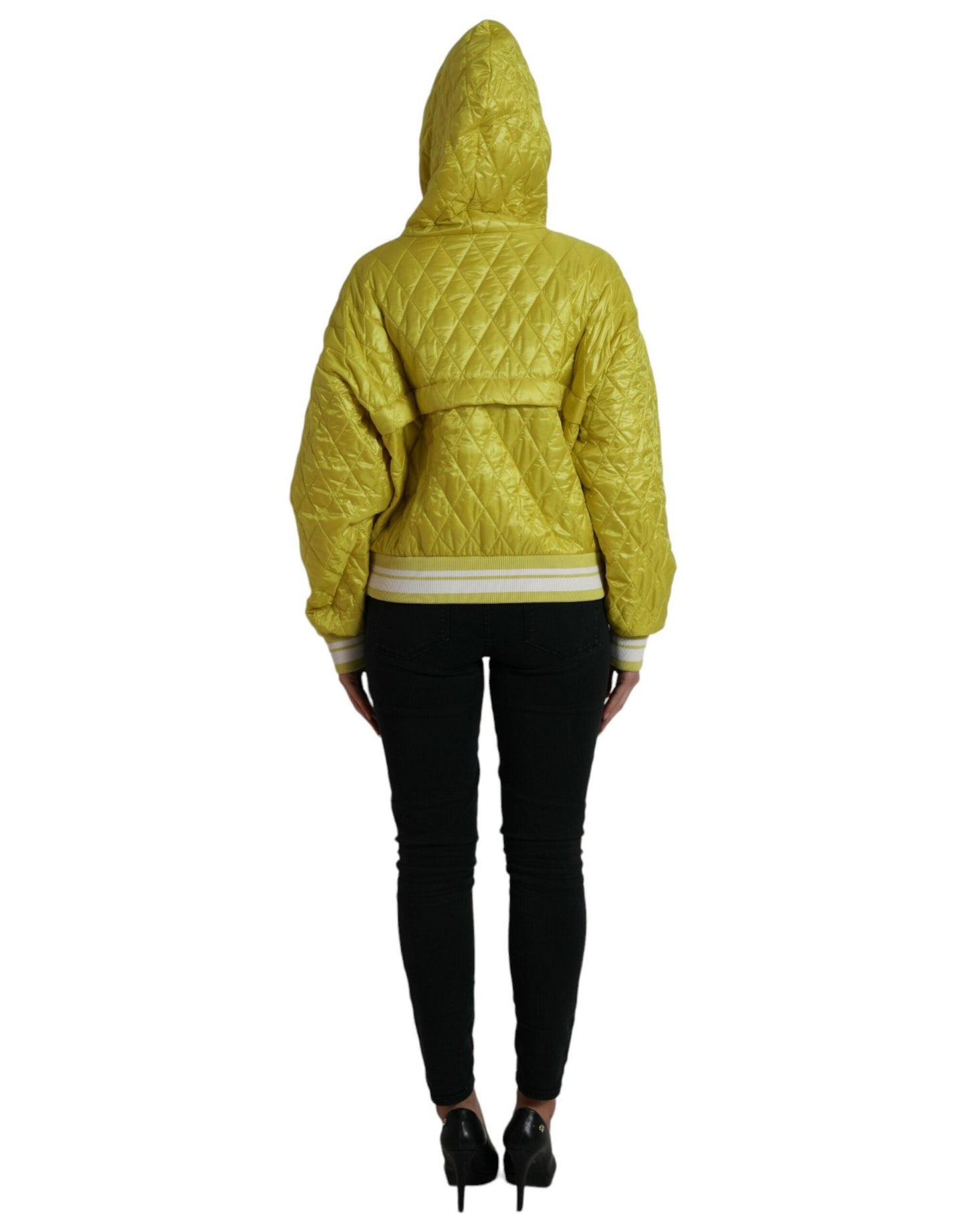 Dolce & Gabbana Radiant Yellow Hooded Jacket - Arichezz.store