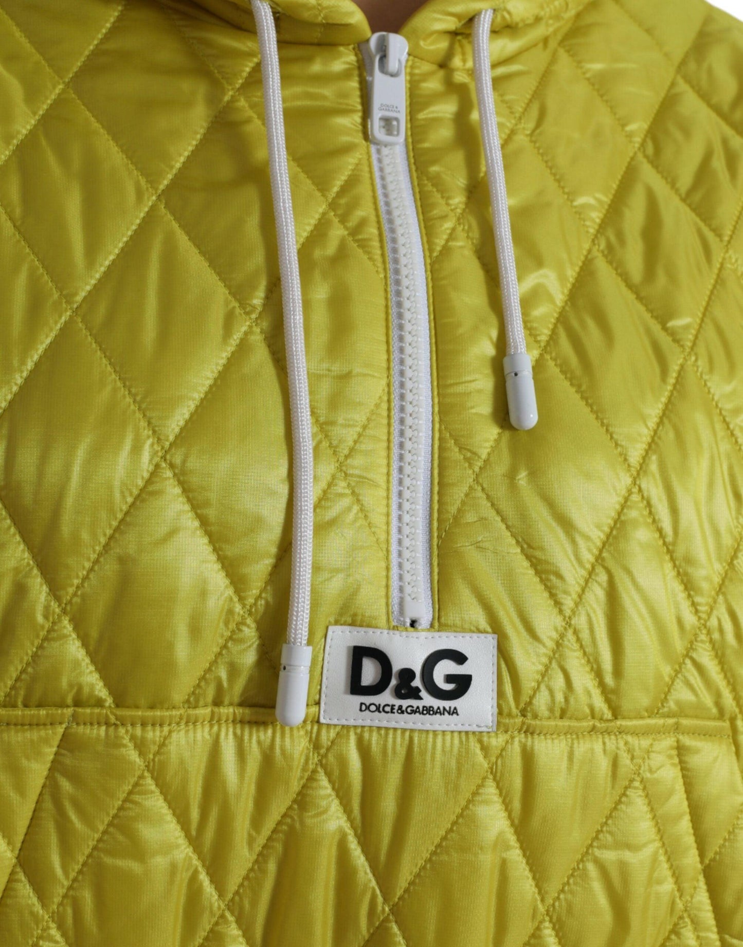 Dolce & Gabbana Radiant Yellow Hooded Jacket - Arichezz.store