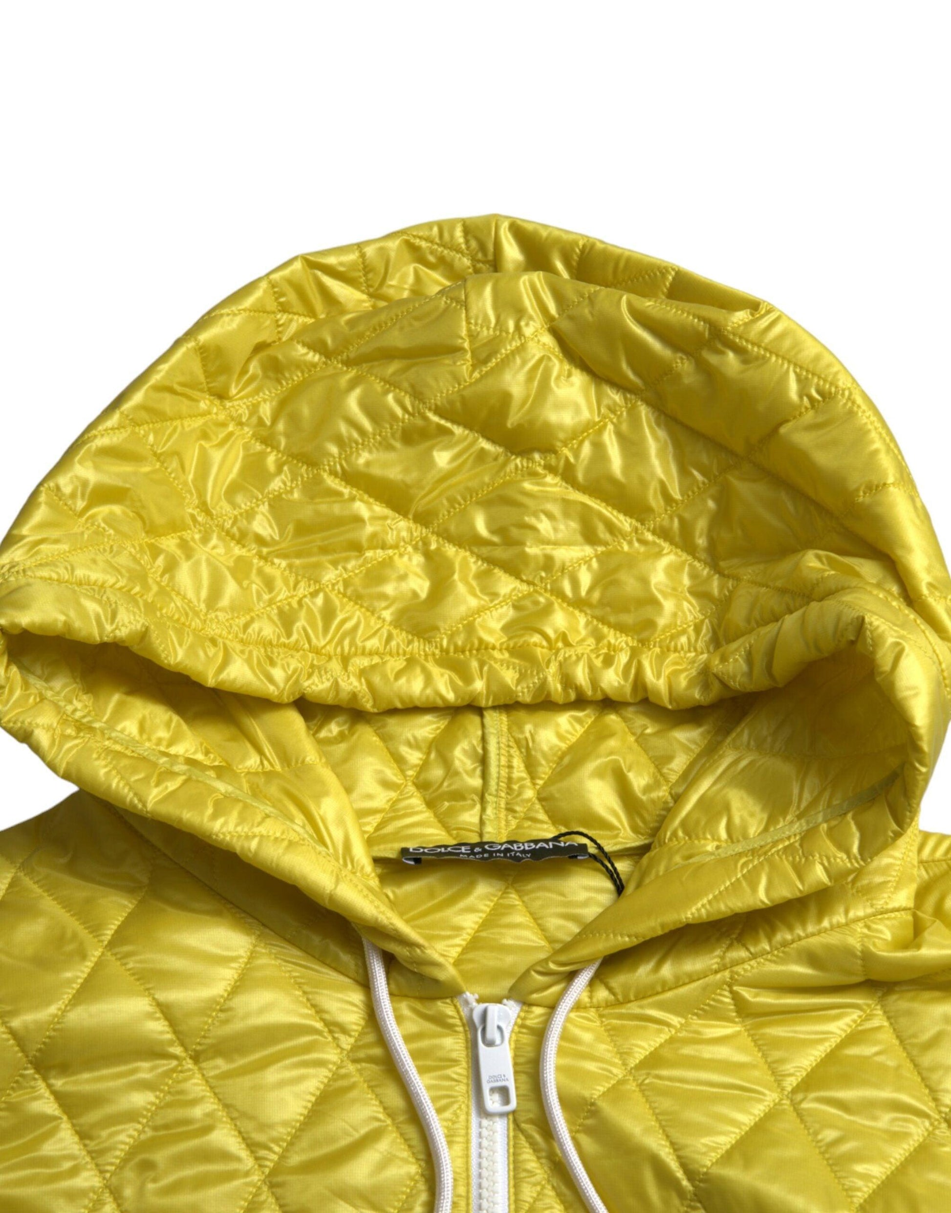 Dolce & Gabbana Radiant Yellow Hooded Jacket - Arichezz.store