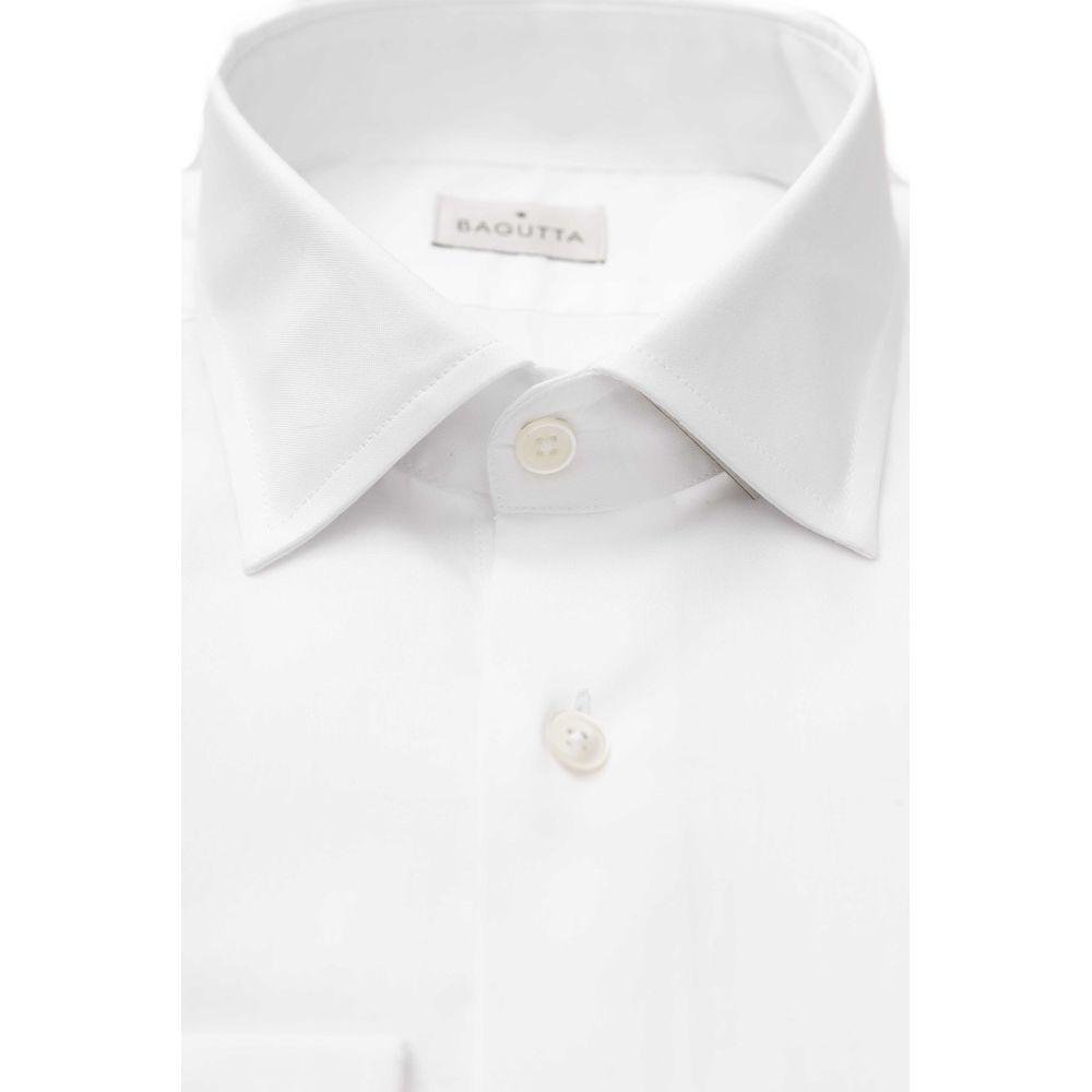 Bagutta White Cotton Men's Shirt