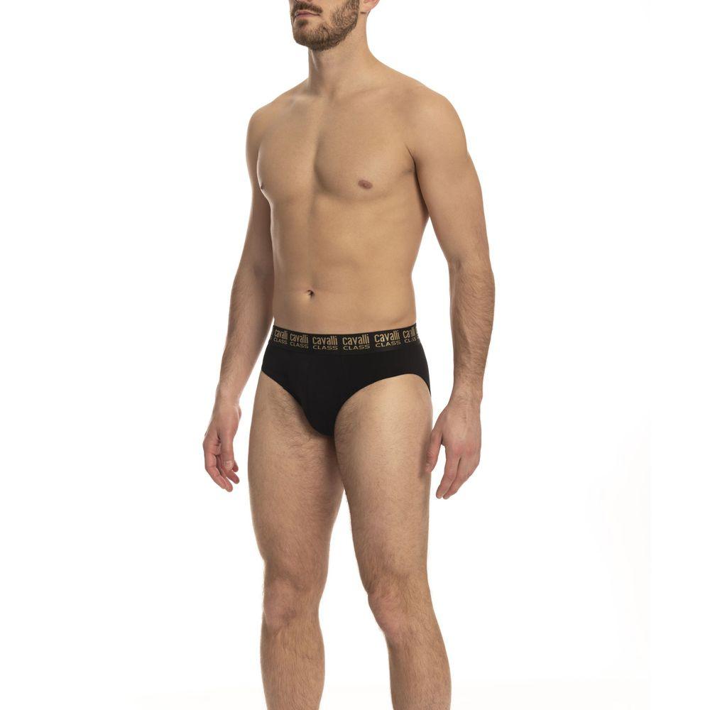 Cavalli Class Black Cotton Men Brief - Arichezz.store