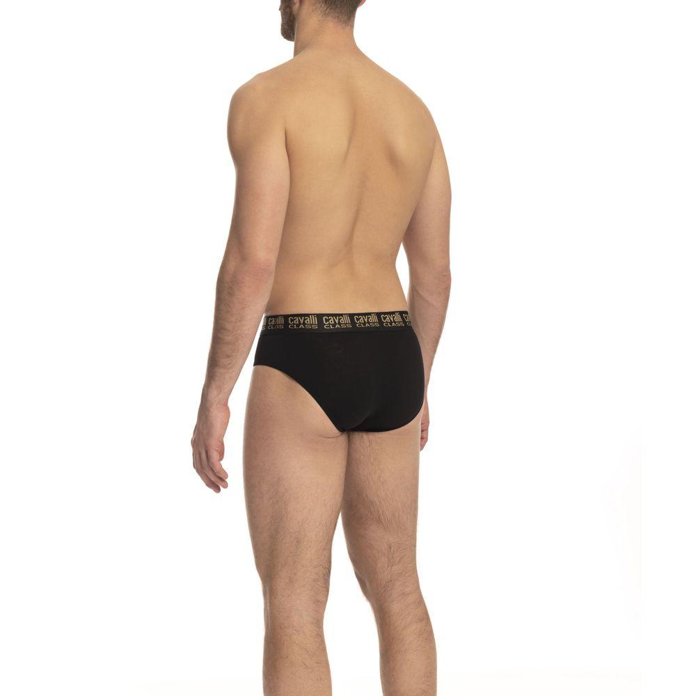 Cavalli Class Black Cotton Men Brief - Arichezz.store