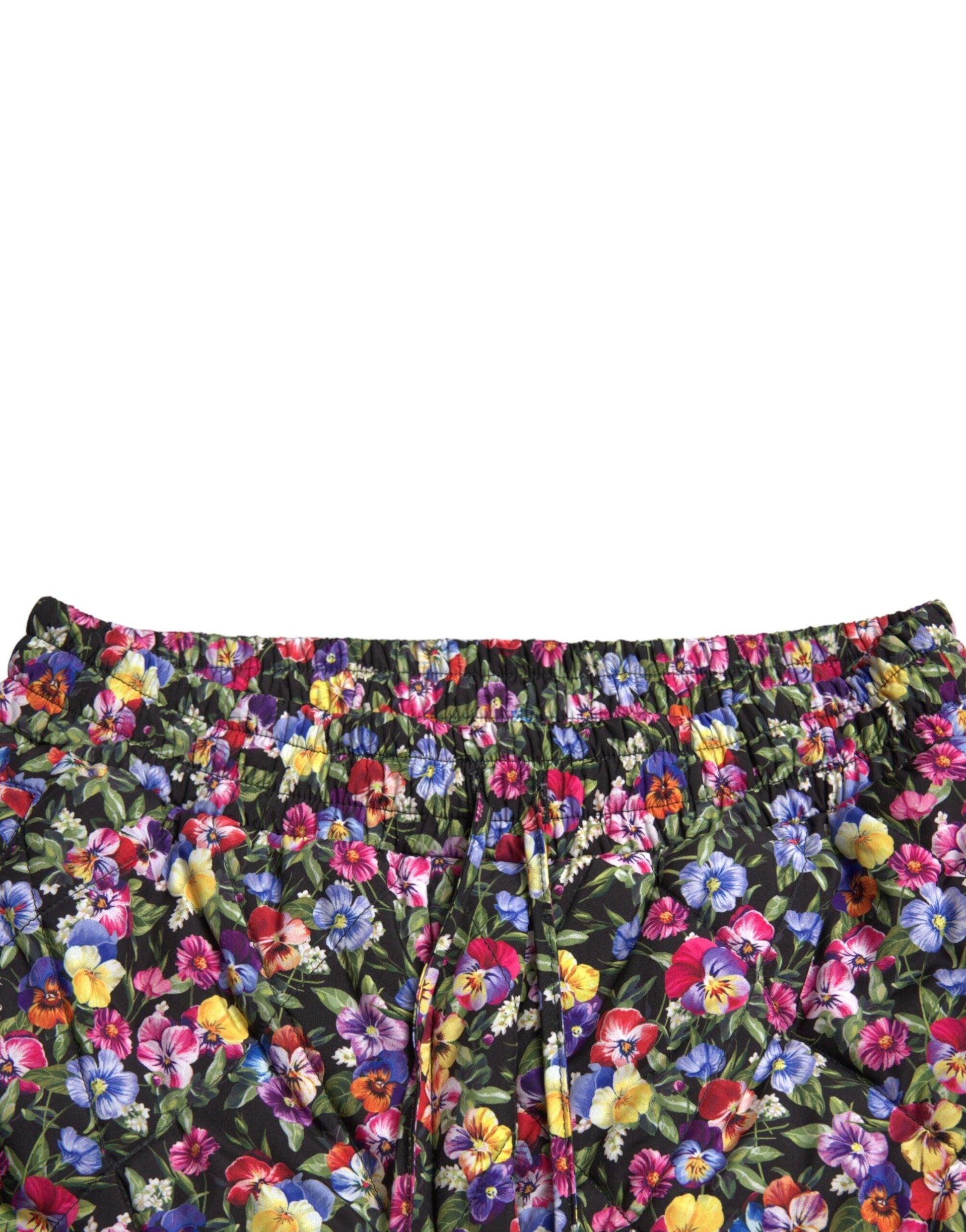 Dolce & Gabbana Vibrant High Waist Floral Shorts - Arichezz.store