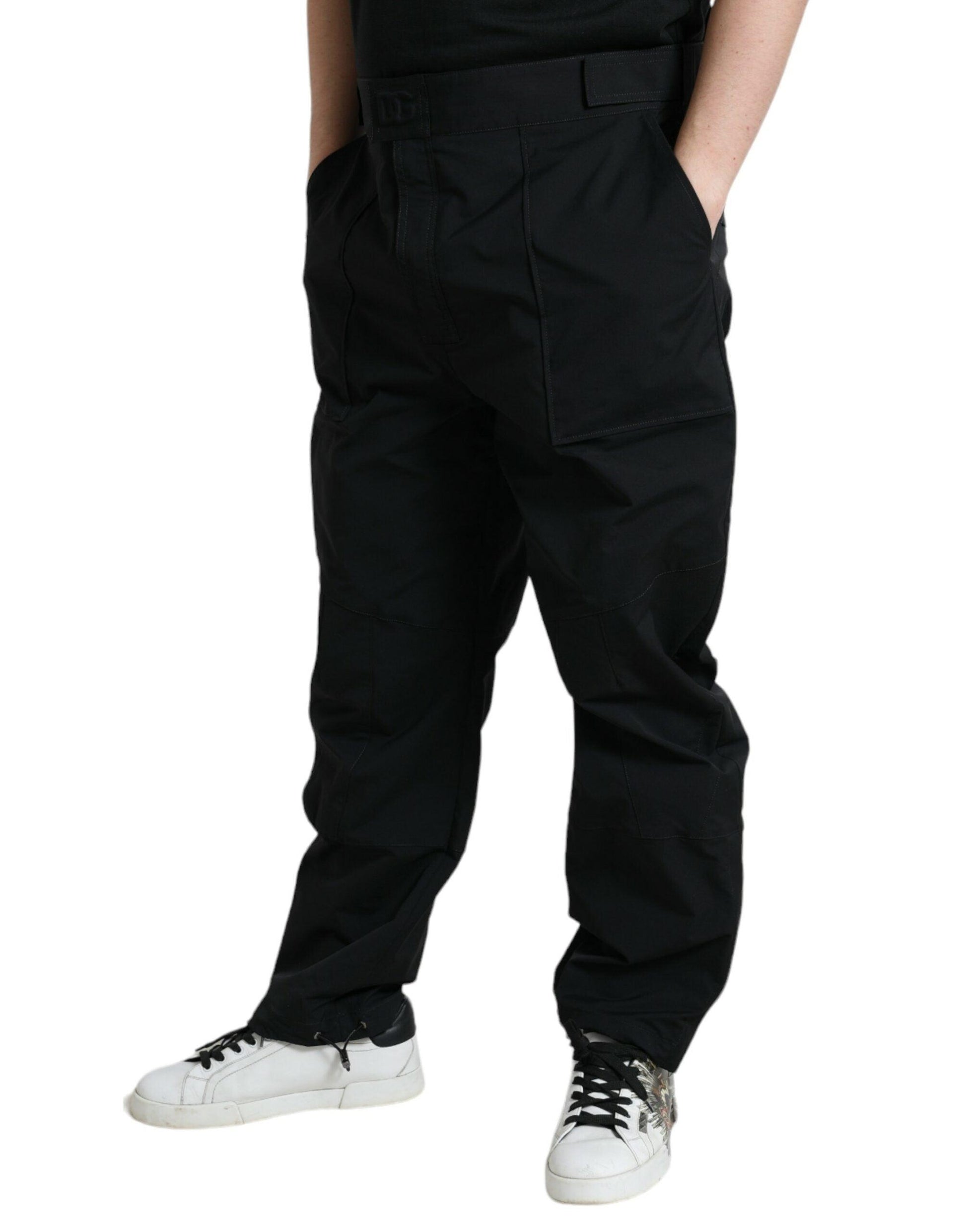 Dolce & Gabbana Elegant Casual Black Straight Pants - Arichezz.store