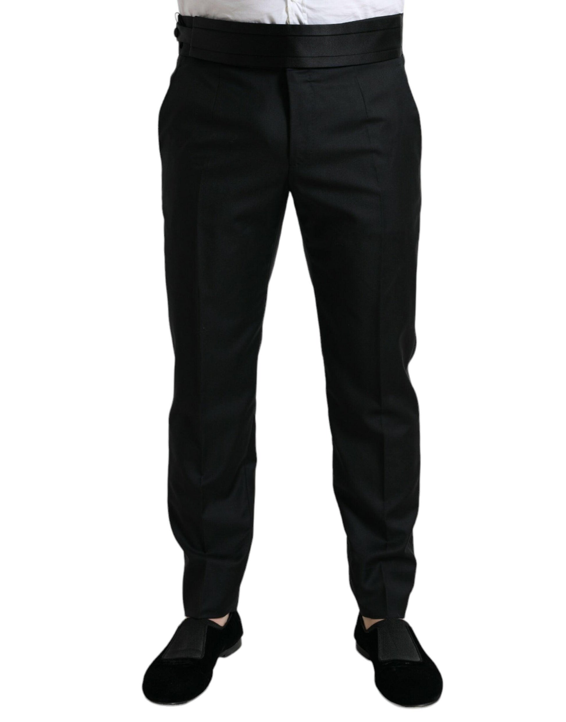 Dolce & Gabbana Elegant Slim Fit Wool Dress Pants - Arichezz.store