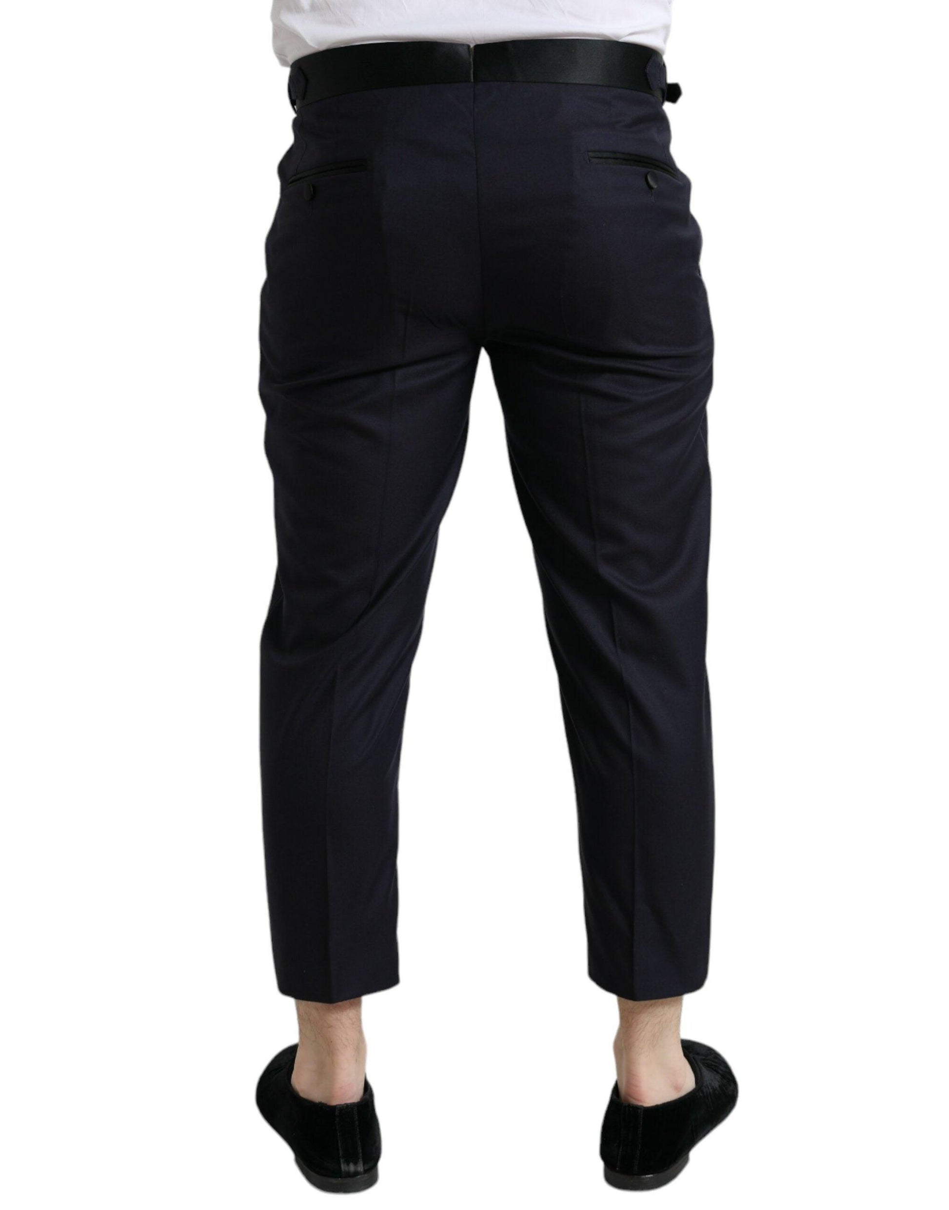 Dolce & Gabbana Elegant Wool-Silk Blend Cropped Dress Pants - Arichezz.store