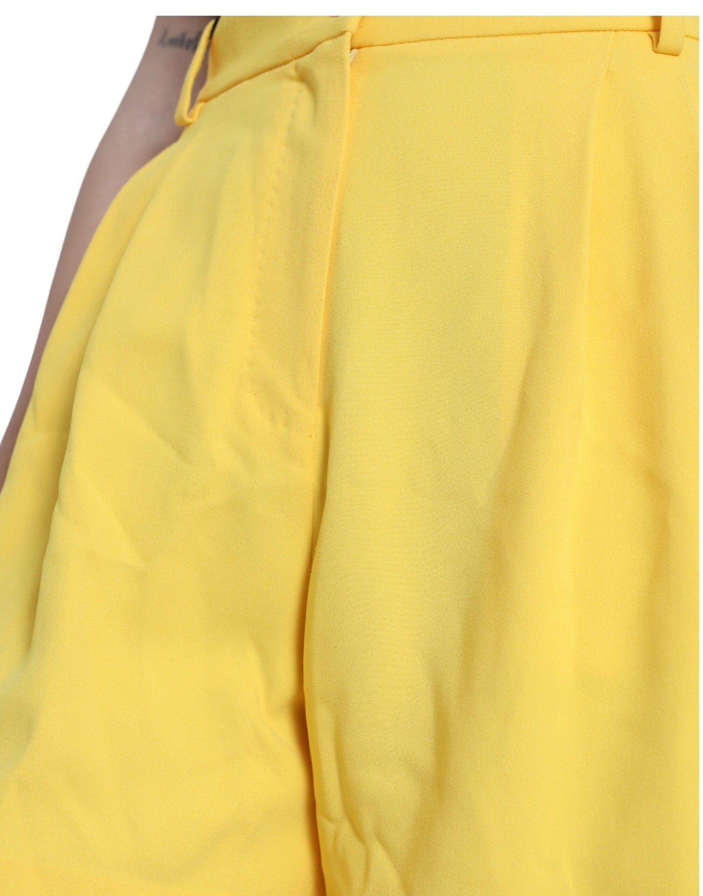 Dolce & Gabbana Elegant High Waist Bermuda Shorts in Sunny Yellow - Arichezz.store