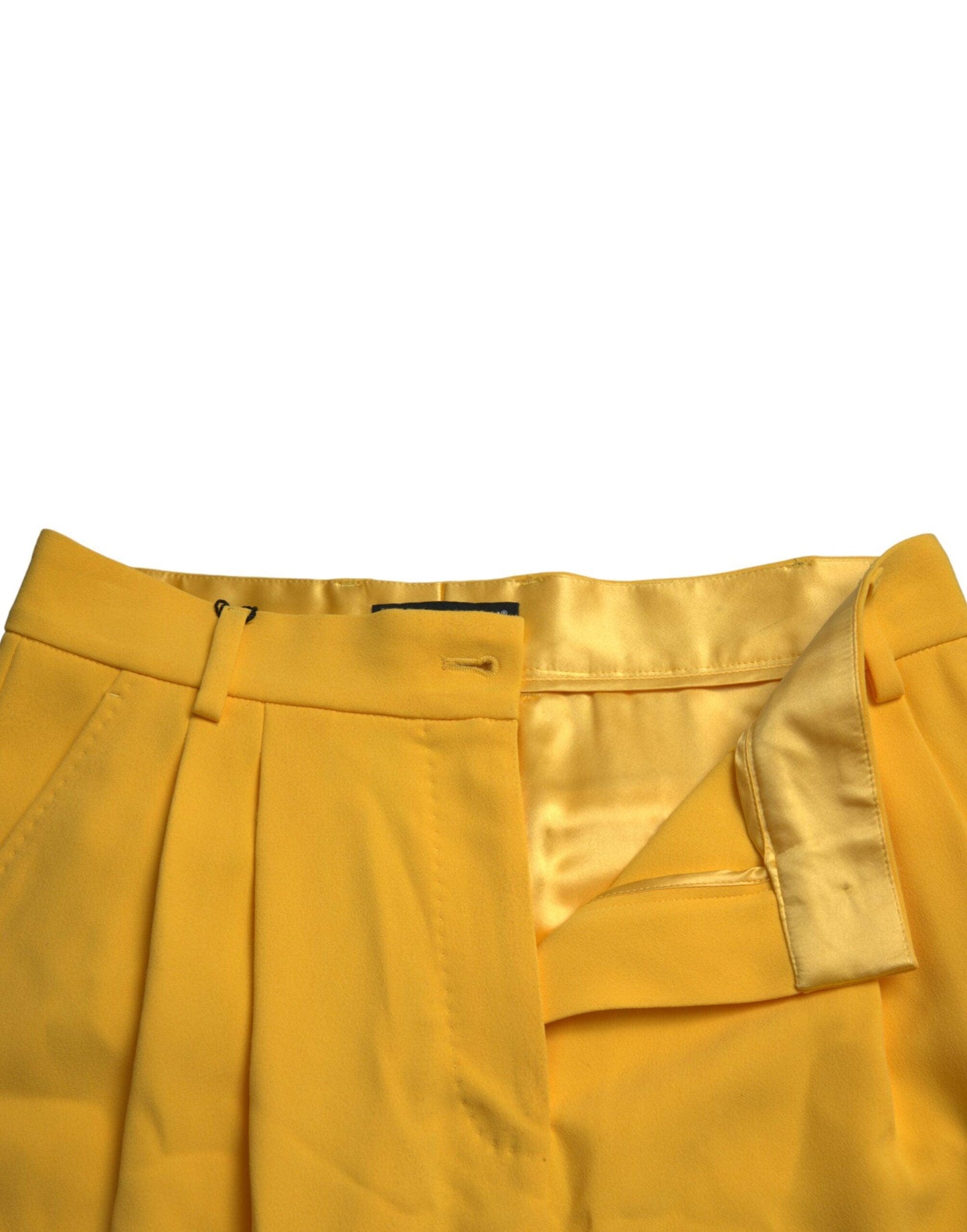 Dolce & Gabbana Elegant High Waist Bermuda Shorts in Sunny Yellow - Arichezz.store