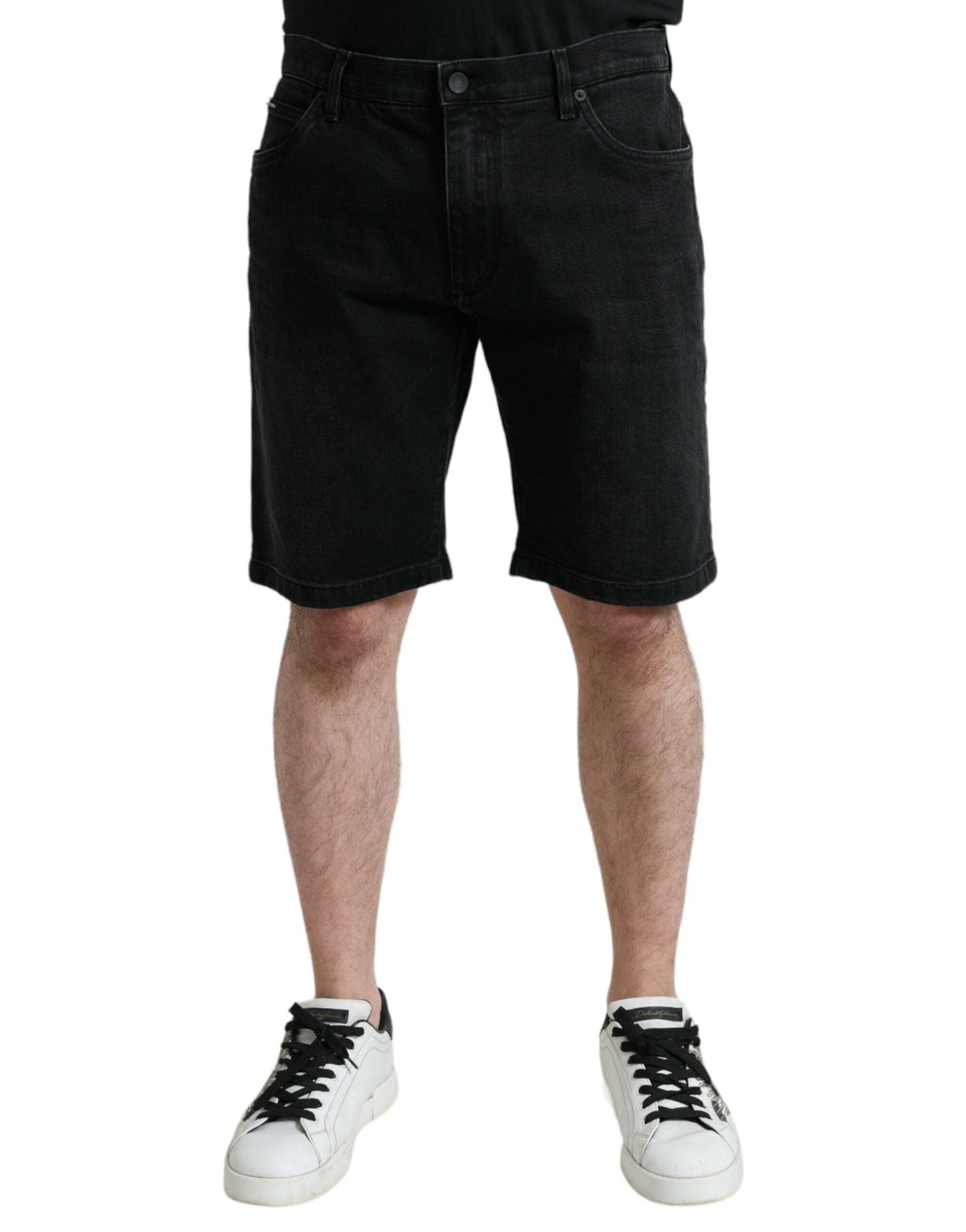 Dolce & Gabbana Chic Black Bermuda Denim Shorts - Arichezz.store