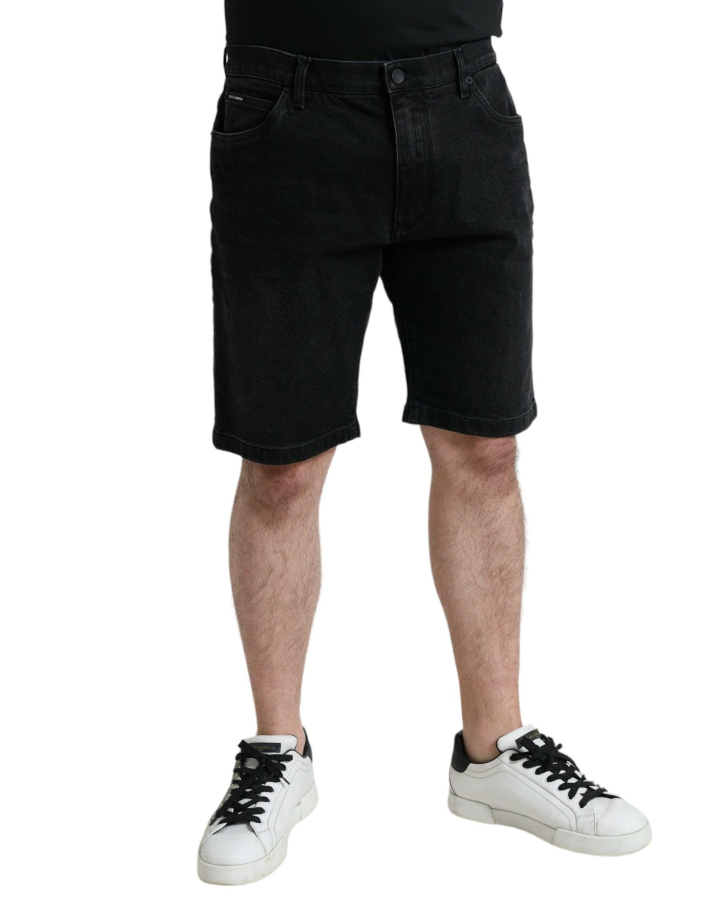 Dolce & Gabbana Chic Black Bermuda Denim Shorts - Arichezz.store