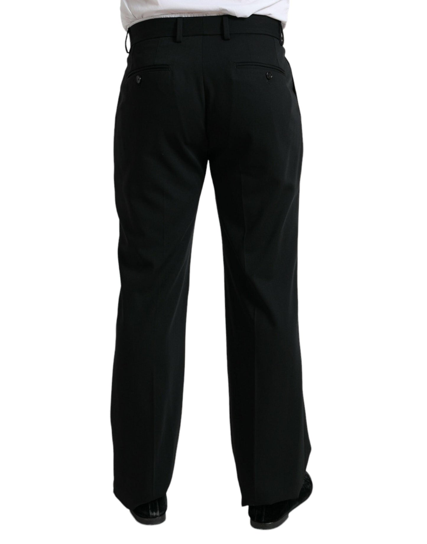 Dolce & Gabbana Elegant Black Wool Dress Pants - Arichezz.store