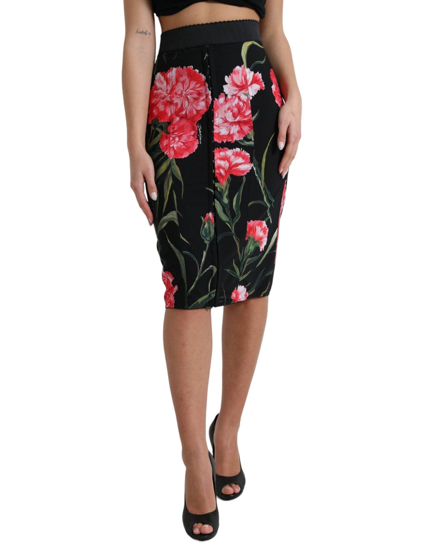 Dolce & Gabbana Floral High Waist Pencil Skirt - Arichezz.store