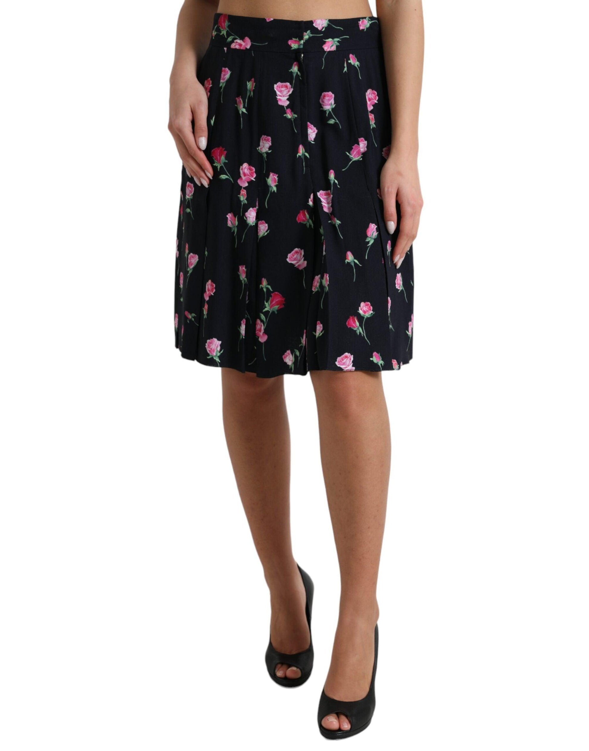 Dolce & Gabbana Elegant Floral A-Line Knee-Length Skirt - Arichezz.store