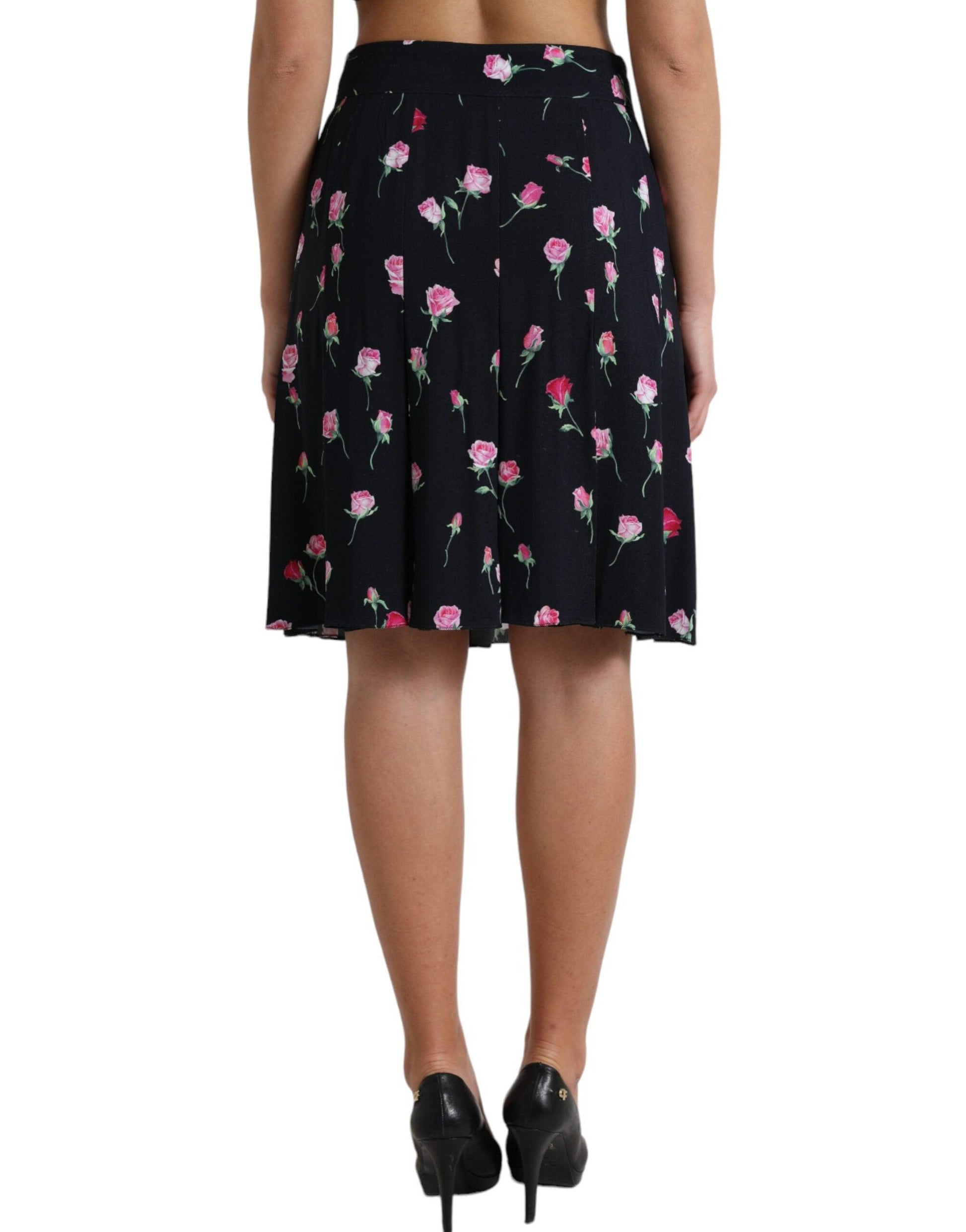 Dolce & Gabbana Elegant Floral A-Line Knee-Length Skirt - Arichezz.store