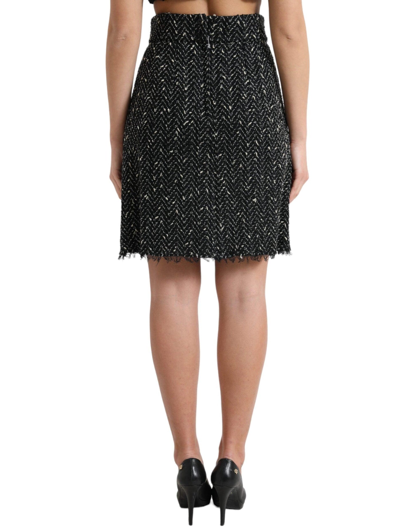 Dolce & Gabbana Elegant Tweed High-Waist Mini Skirt - Arichezz.store