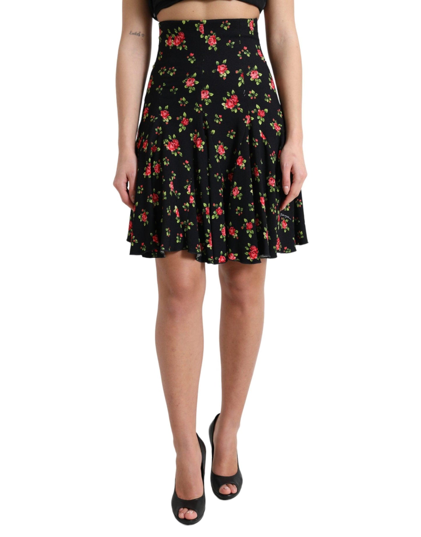 Dolce & Gabbana Floral A-Line Mini Skirt with High Waist - Arichezz.store