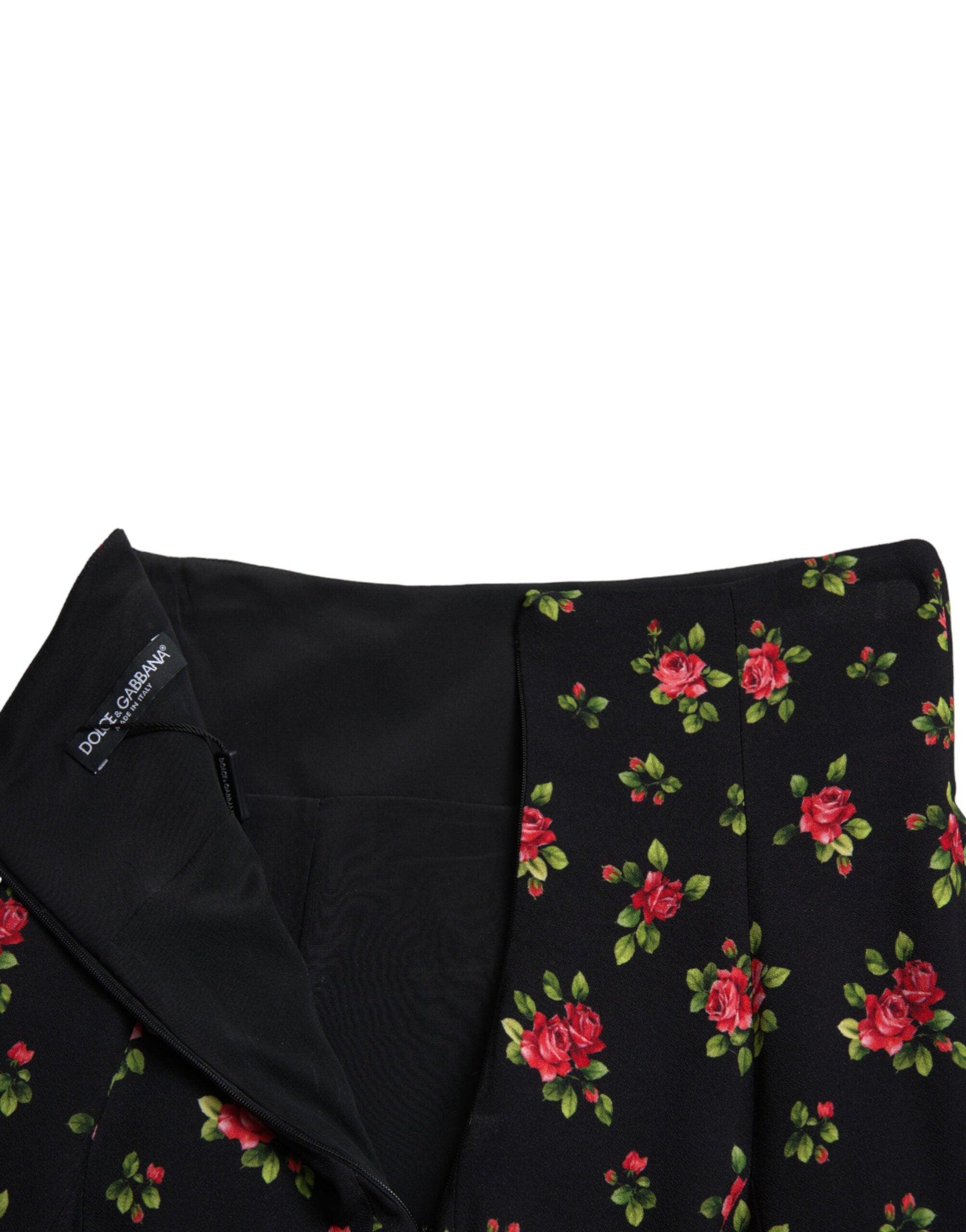 Dolce & Gabbana Floral A-Line Mini Skirt with High Waist - Arichezz.store