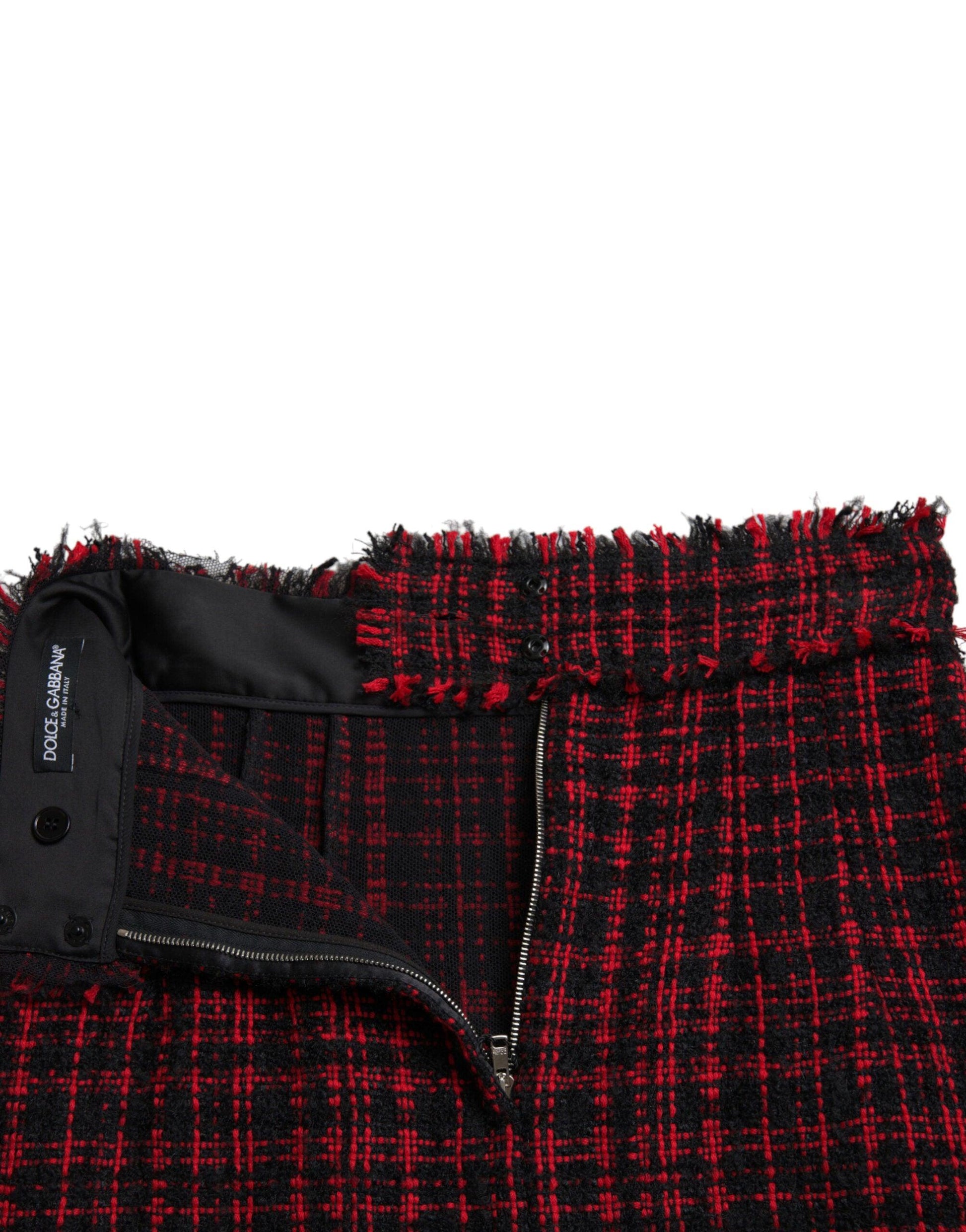 Dolce & Gabbana Tantalizing Tartan High-Waist Mini Skirt - Arichezz.store