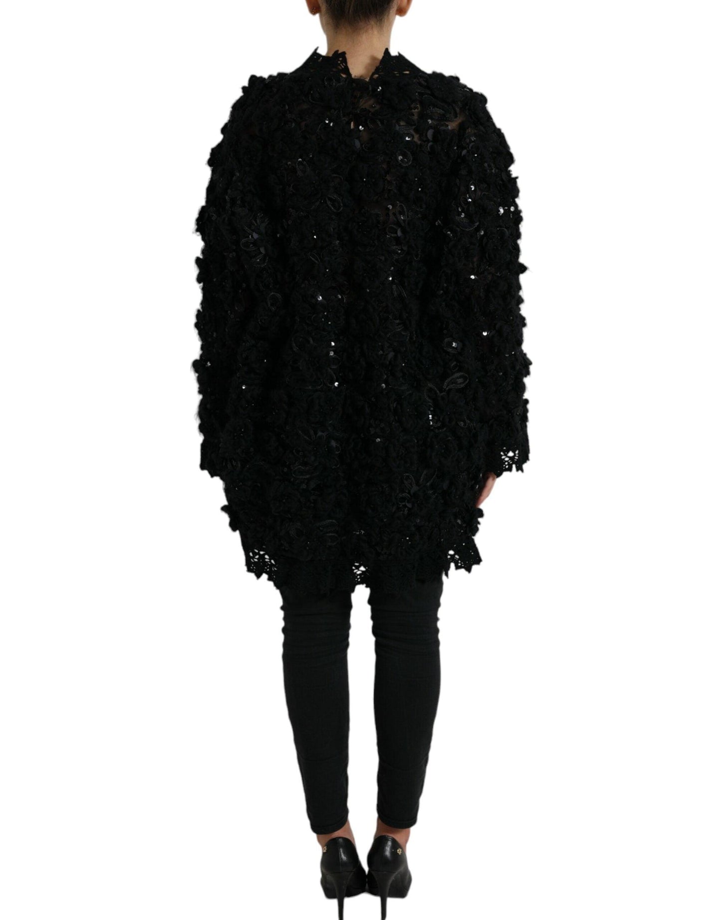 Dolce & Gabbana Sequin Embellished Black Pullover - Arichezz.store